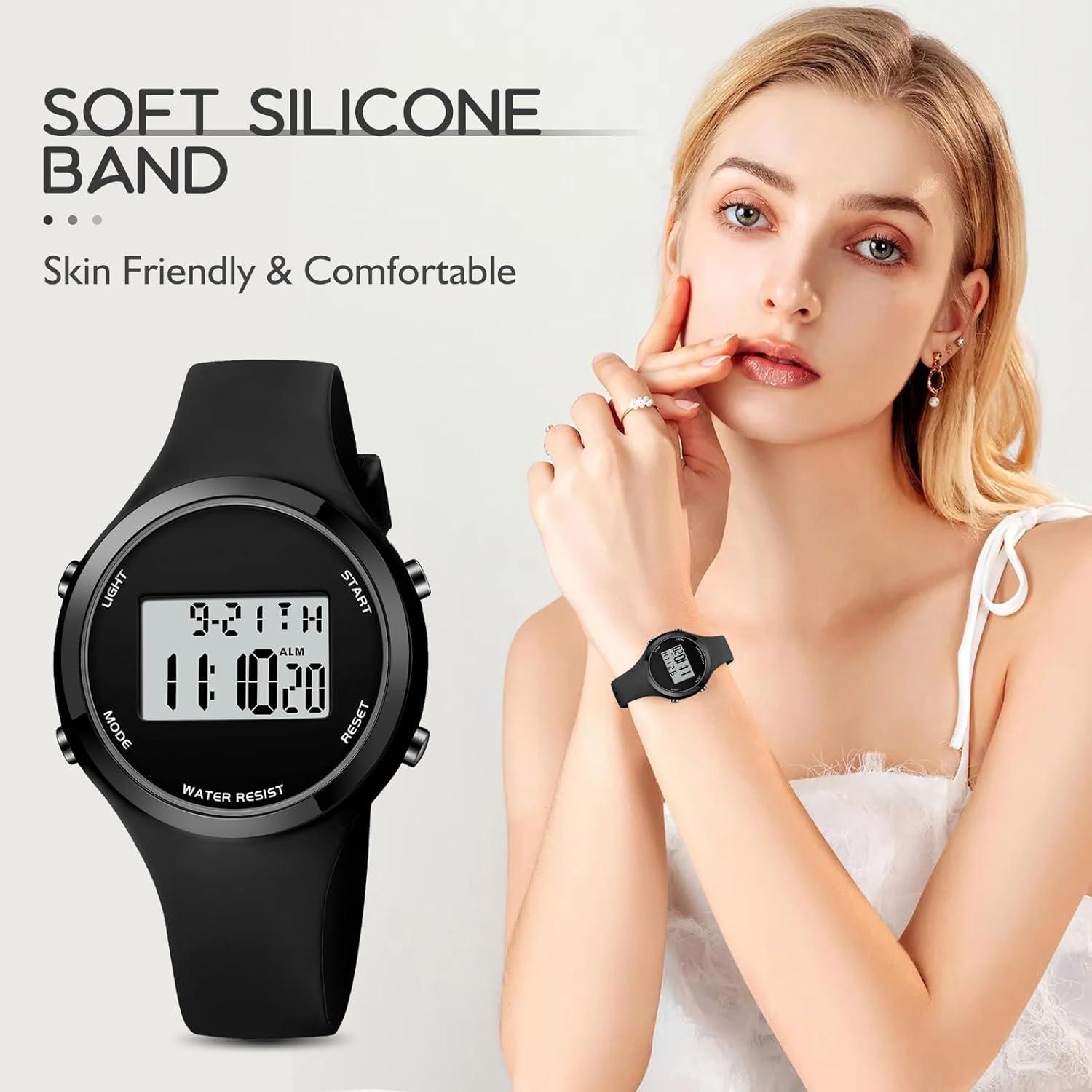 Reloj Deportivo XCZAP Digital Mujer Resistente al Agua 30M