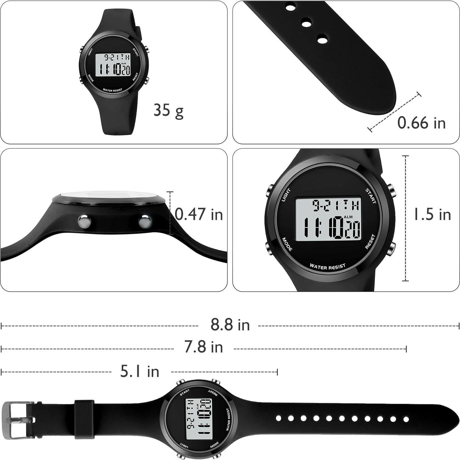 Reloj Deportivo XCZAP Digital Mujer Resistente al Agua 30M