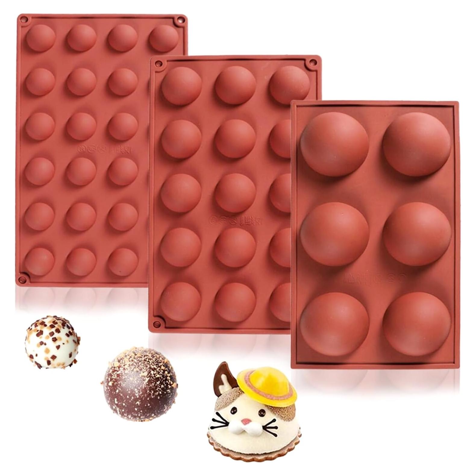 Molde de Silicona JOERSH para Bombas de Chocolate - 3 Piezas