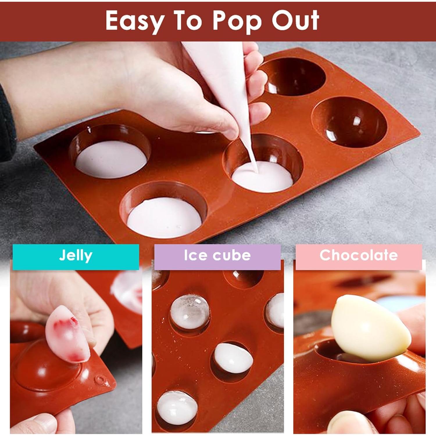 Molde de Silicona JOERSH para Bombas de Chocolate - 3 Piezas