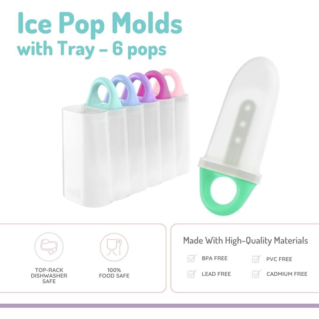 Moldes para Paletas Melii con Bandeja - 6 Compartimentos