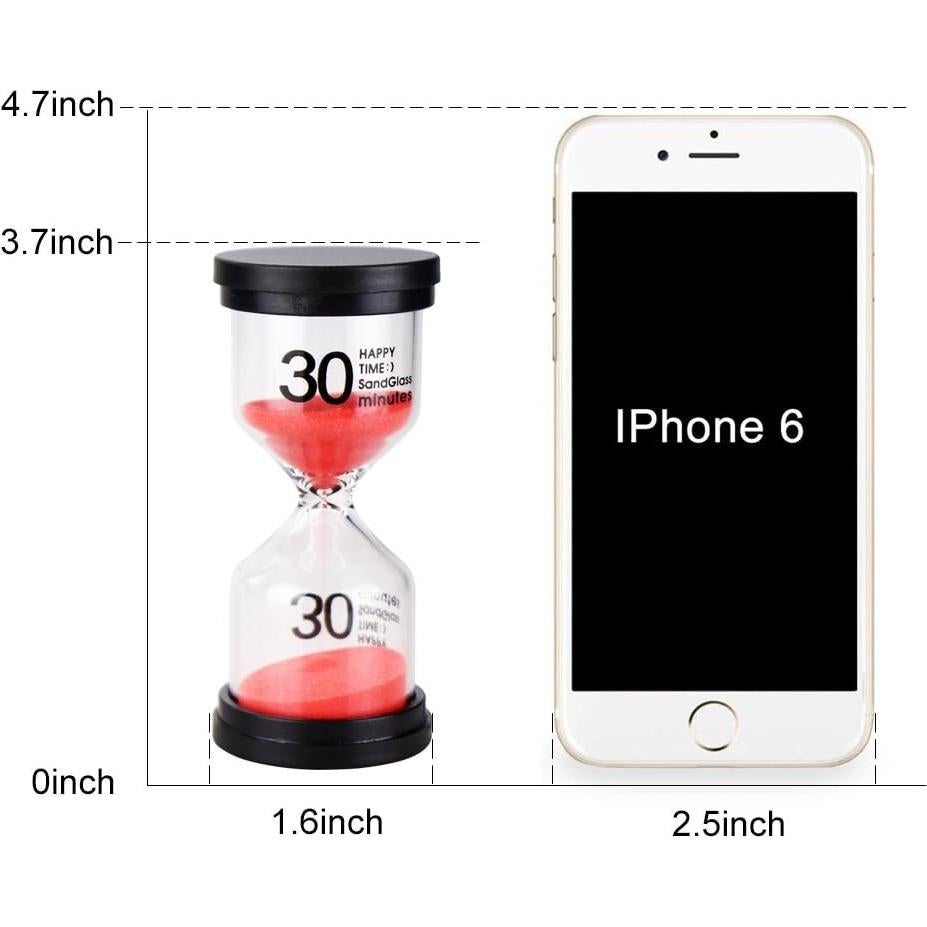 Temporizador de Arena EMDMAK 6 Piezas 1-30 Minutos Multicolor