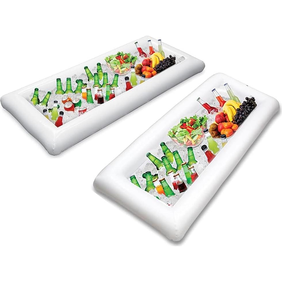 Bandeja de Servicio Inflable Jasonwell 2 PCS Enfriador de Hielo