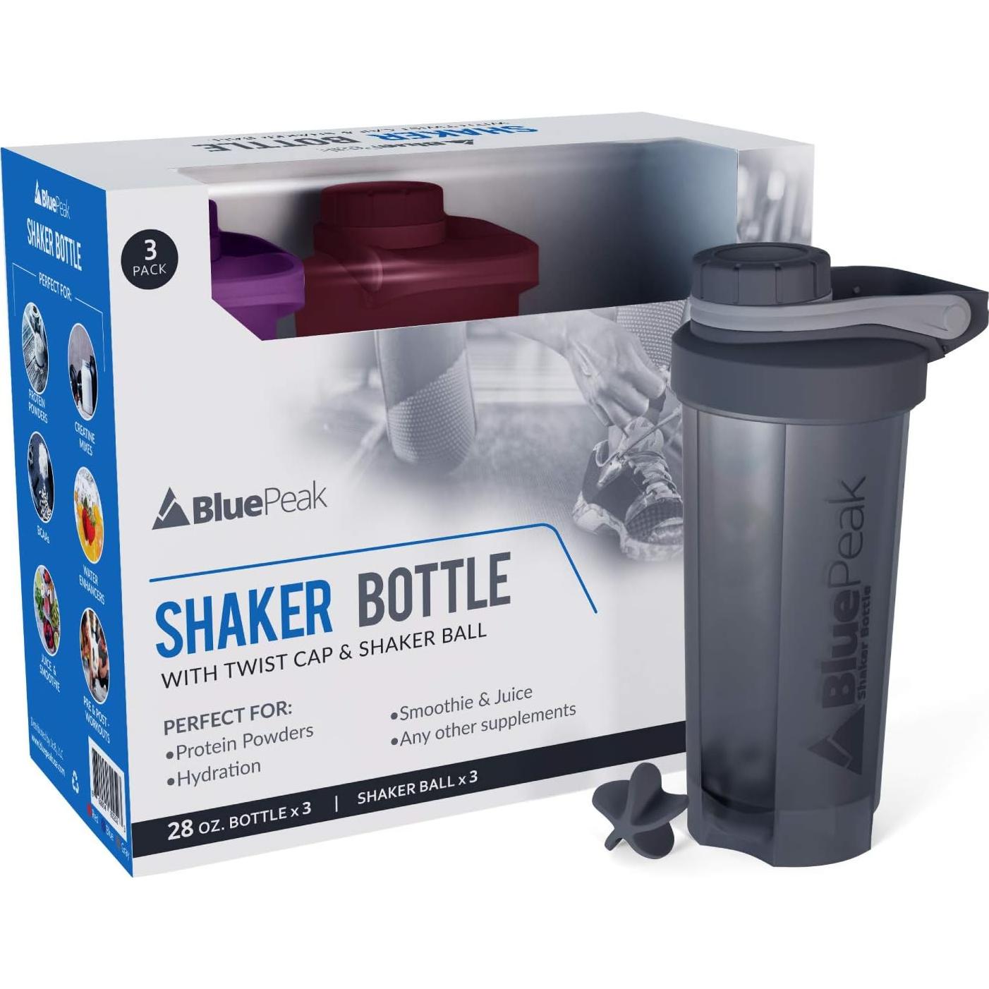 Botella Mezcla Proteína BluePeak 700ml 3 Piezas Libre BPA