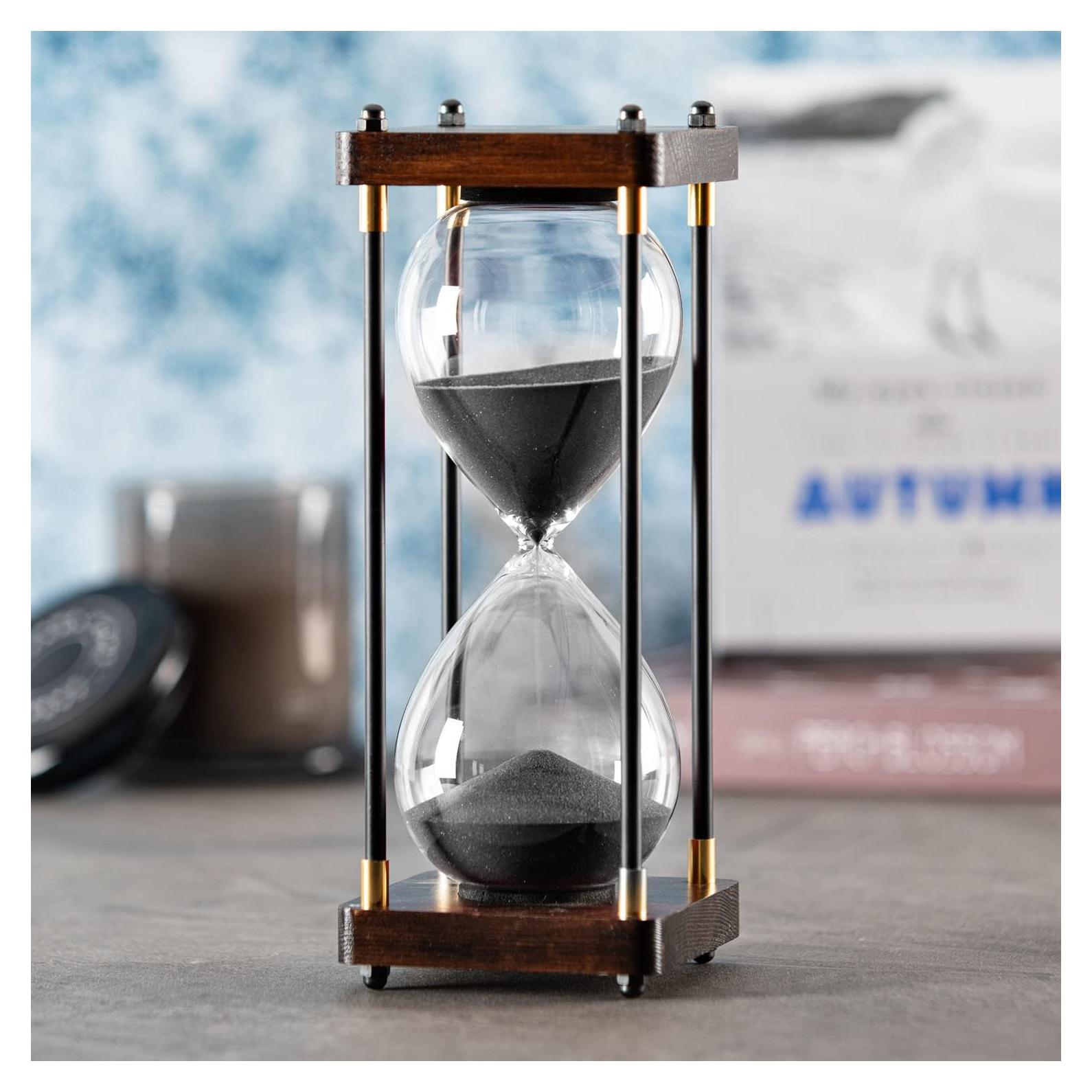 Temporizador de Arena SAMLONG 60 Minutos Madera Negra