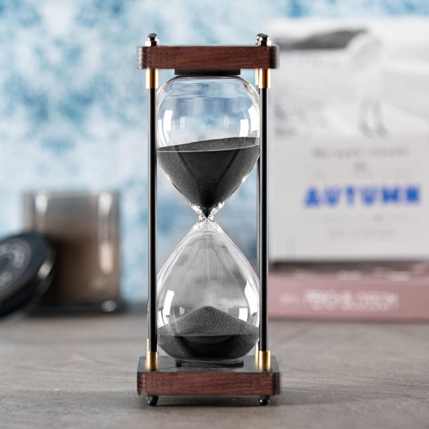 Temporizador de Arena SAMLONG 60 Minutos Madera Negra