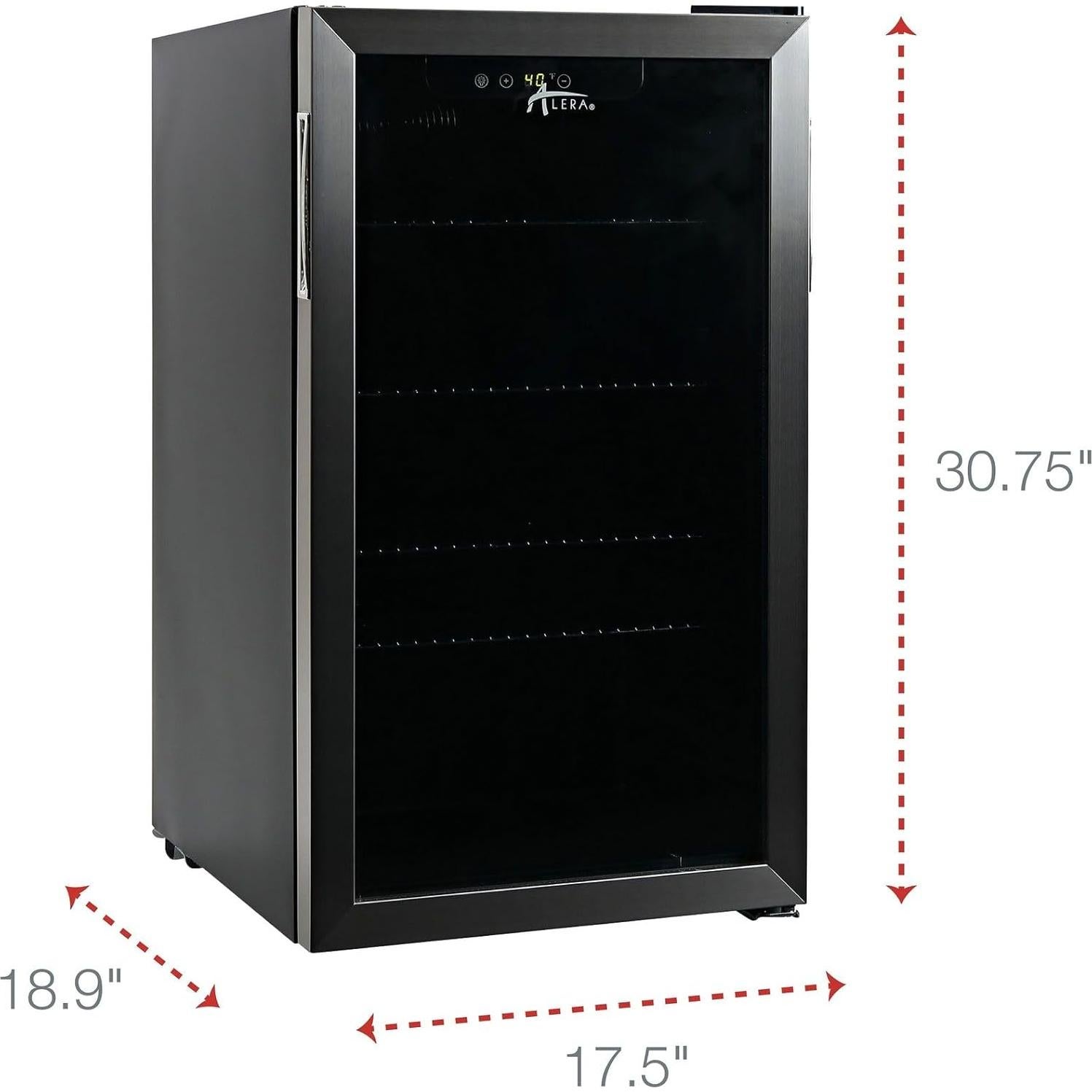 Enfriador de Bebidas Alera JC-90VEL-F 120 latas Acero Inoxidable