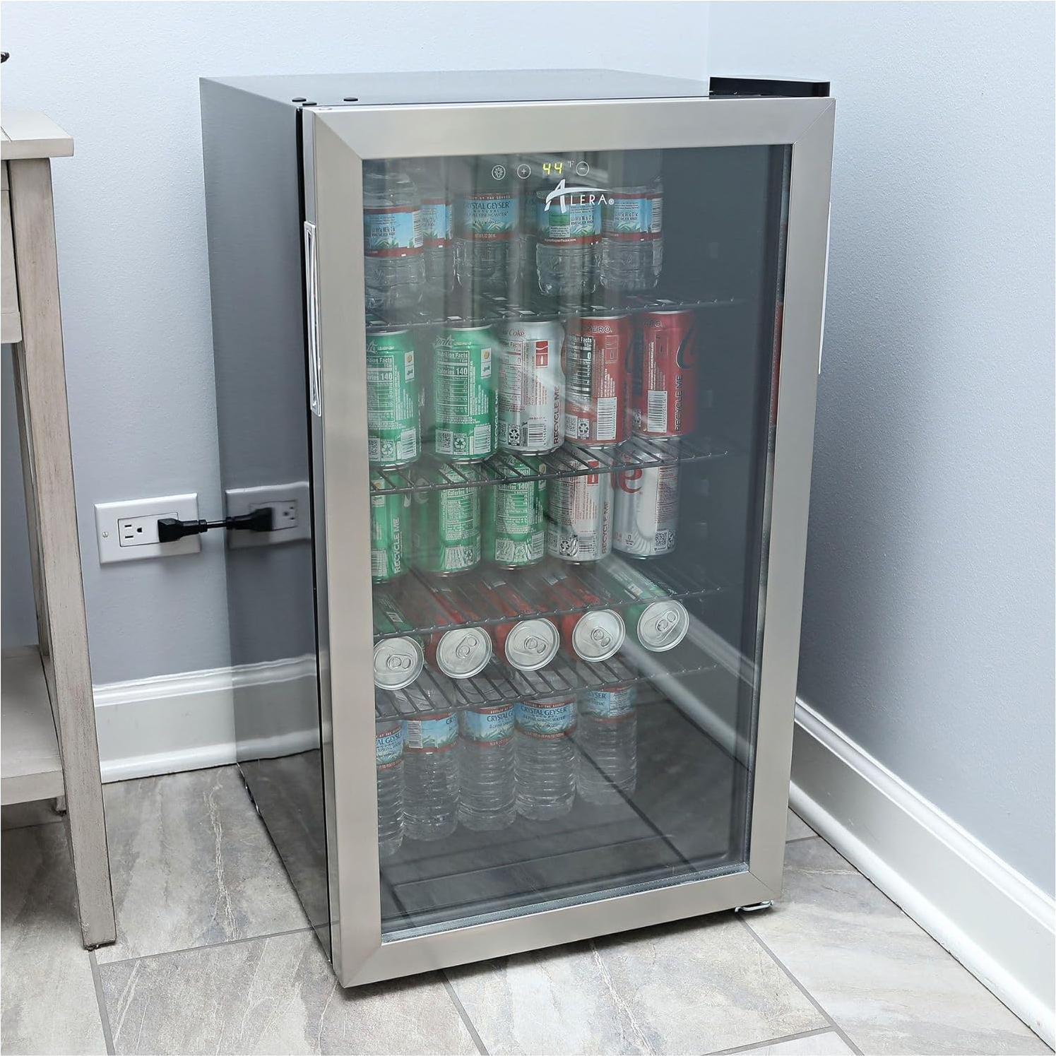 Enfriador de Bebidas Alera JC-90VEL-F 120 latas Acero Inoxidable