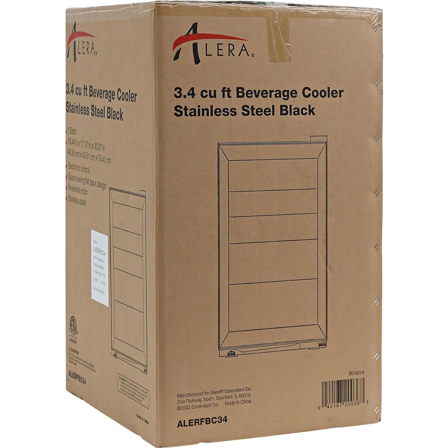 Enfriador de Bebidas Alera JC-90VEL-F 120 latas Acero Inoxidable
