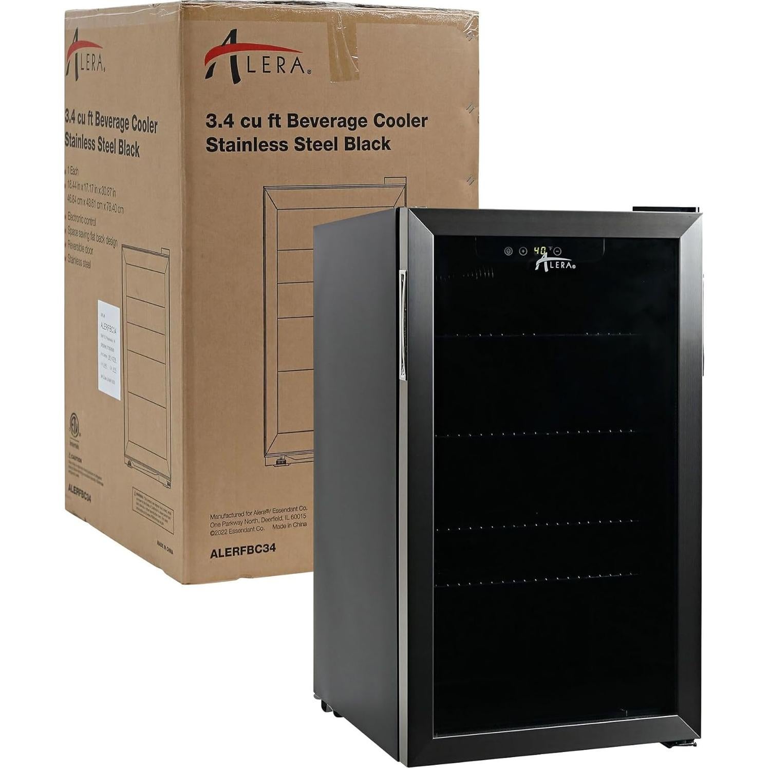 Enfriador de Bebidas Alera JC-90VEL-F 120 latas Acero Inoxidable