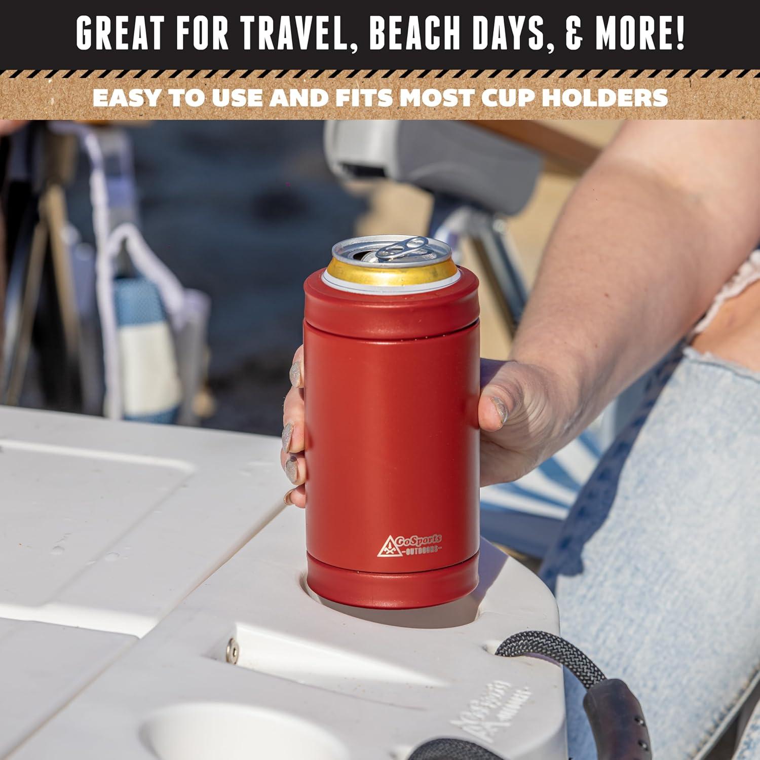 Enfriador de Latas Aislado GoSports DUALIE 3 en 1 Rojo