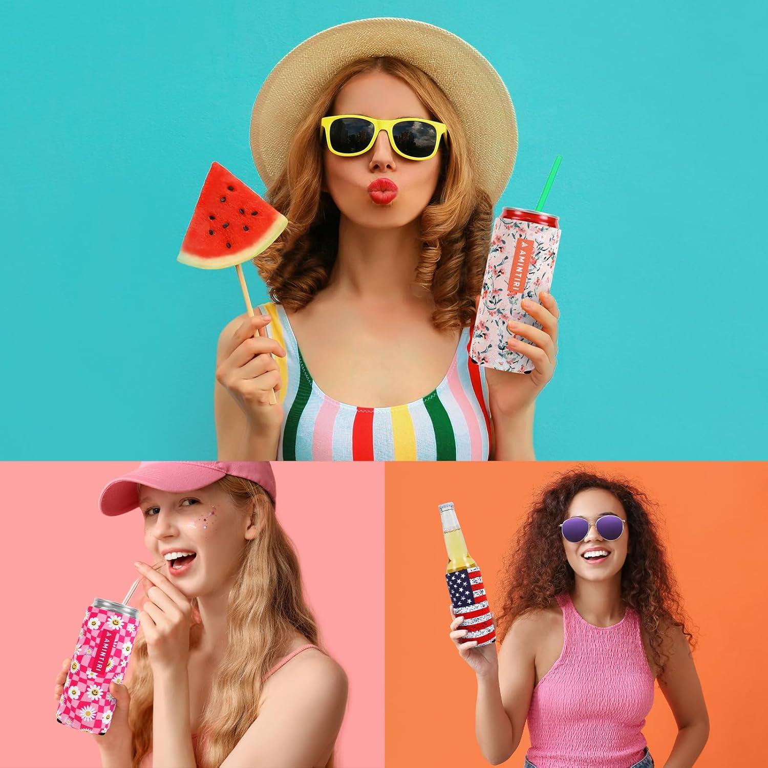 Soporte enfriador de latas delgadas Amintiri 12 oz - 8 unidades