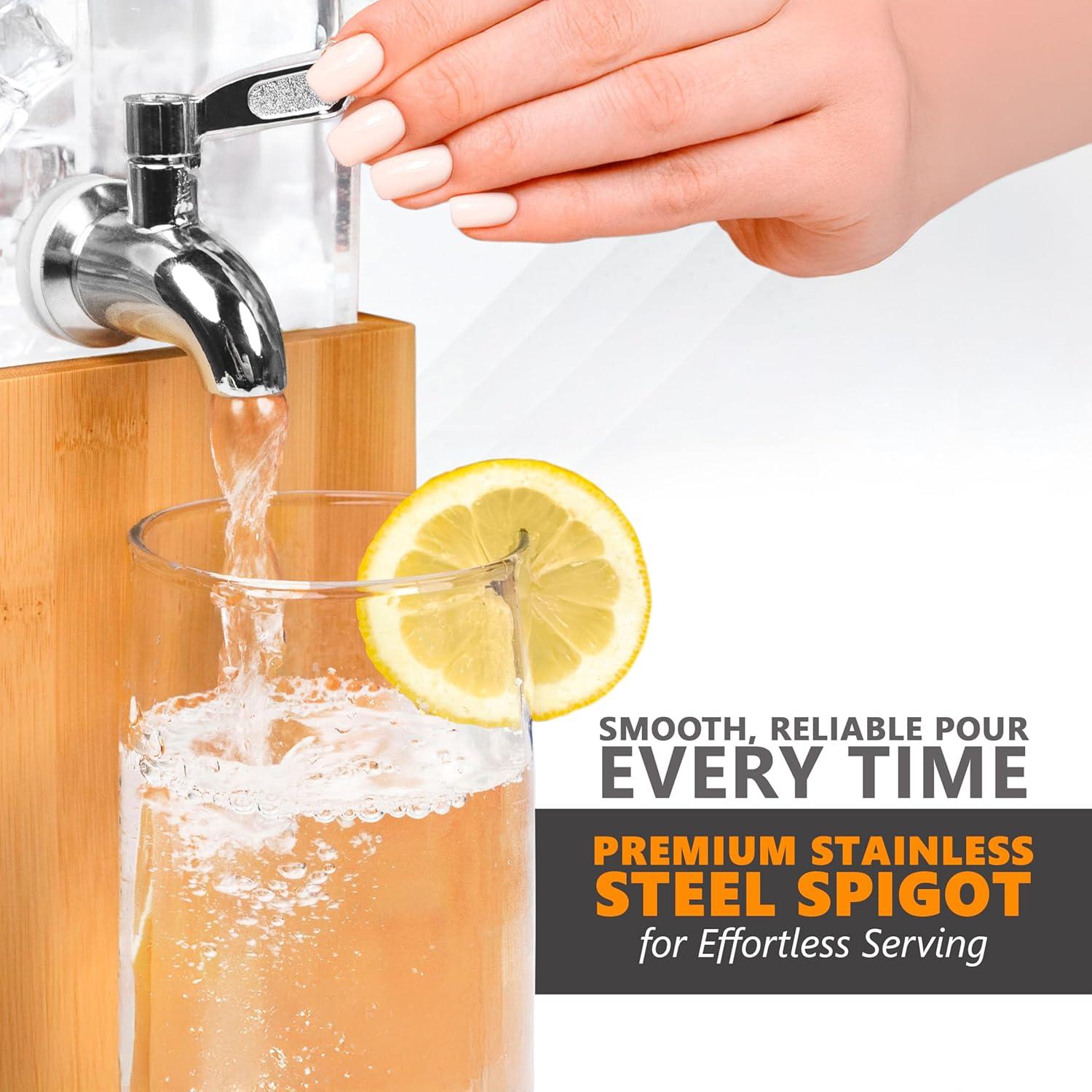 Dispensador de Bebidas Acrílico Ksestor 4.73 L con Soporte