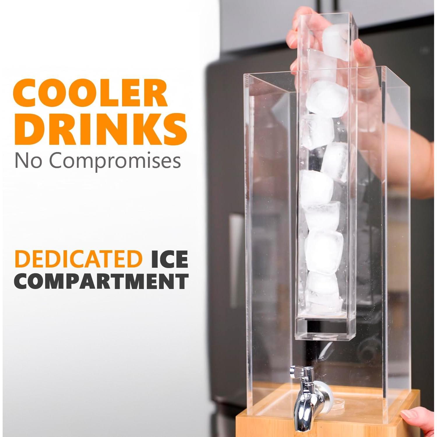 Dispensador de Bebidas Acrílico Ksestor 4.73 L con Soporte