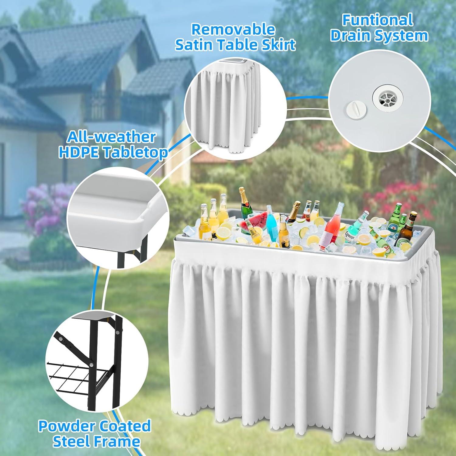 Mesa de Hielo Plegable SHAREWIN 107,95 cm Blanca