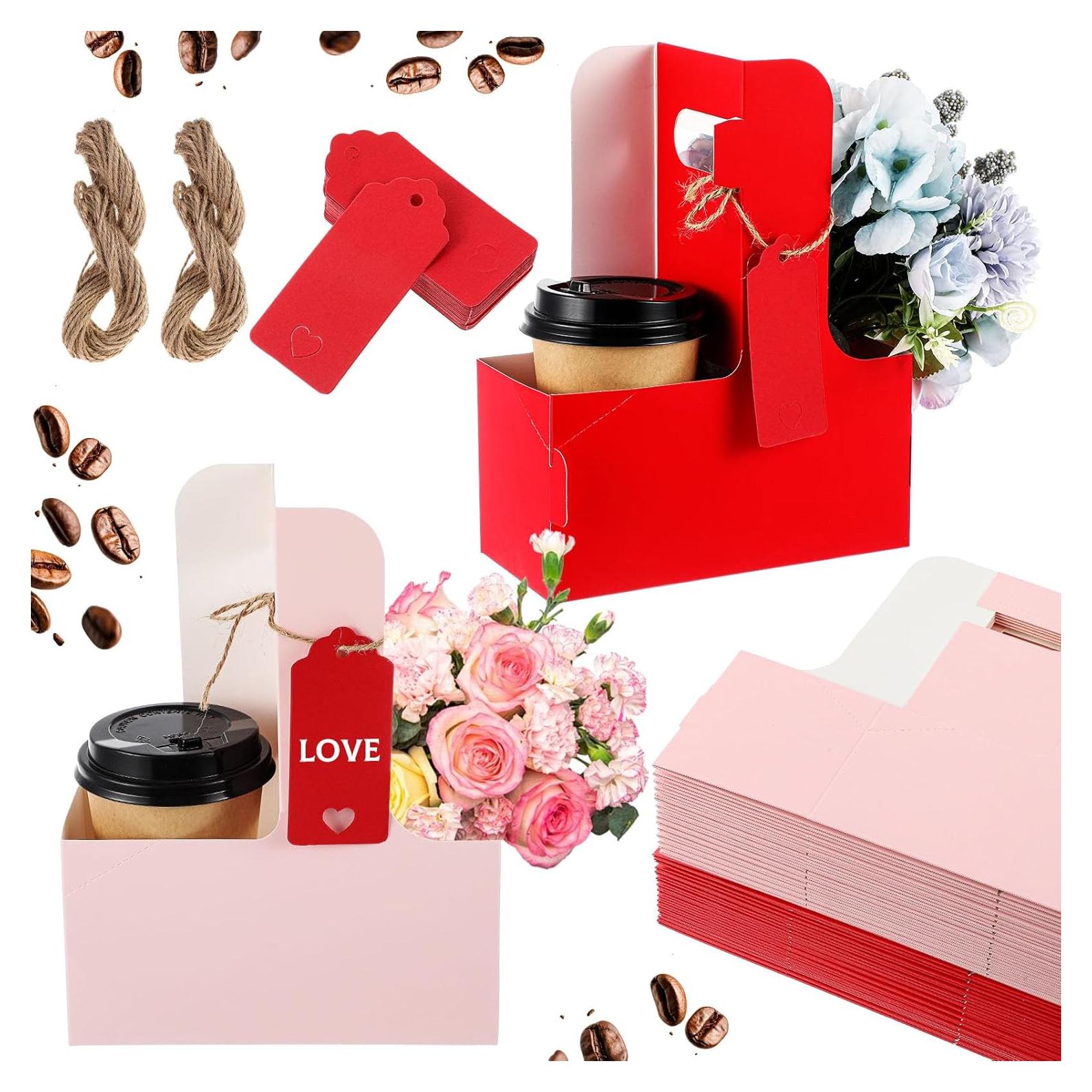 Paquete de 50 portavasos con asa MotiMind 2 tazas kraft