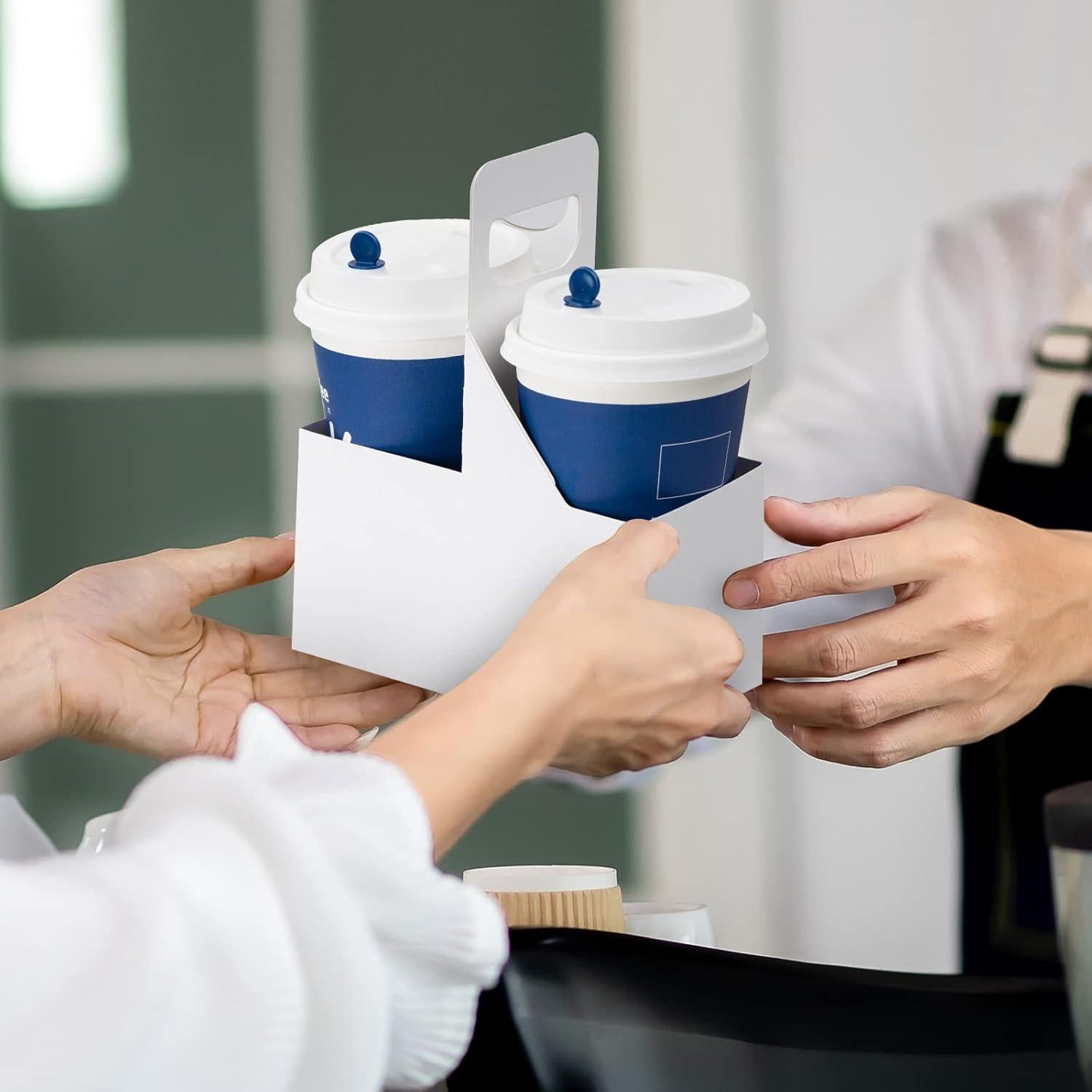 Portavasos de papel Kraft V Viatanst - Paquete 30 unidades