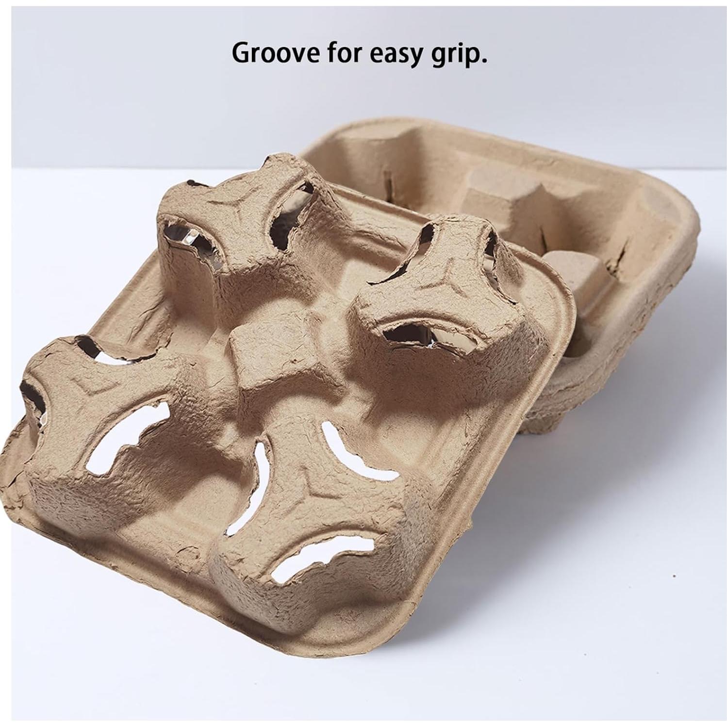 Portavasos biodegradable UBozeuiv para 4 tazas - 100 paquetes