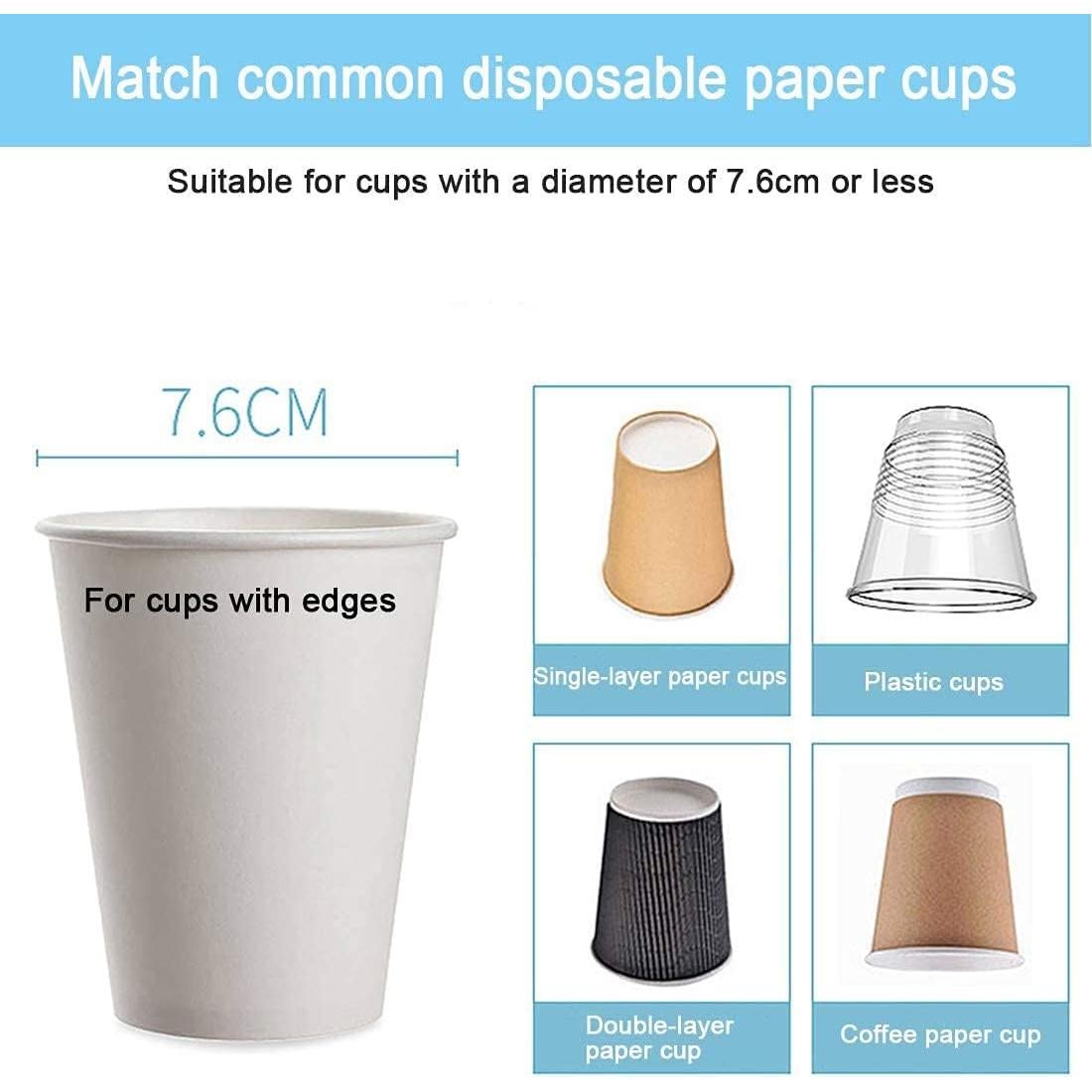 Dispensador de Vasos de Plástico Tirifer Blanco 38.5x8.8cm