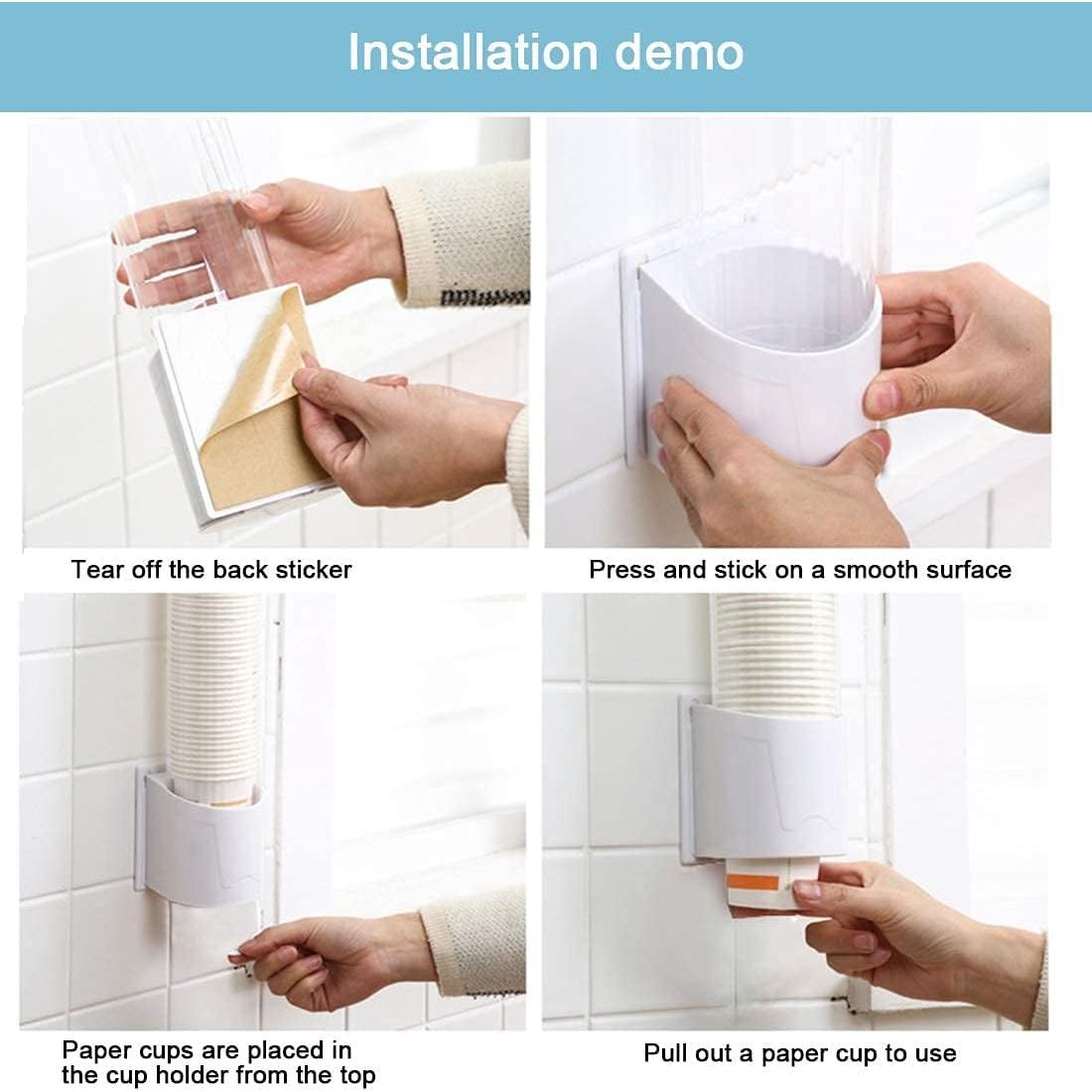 Dispensador de Vasos de Plástico Tirifer Blanco 38.5x8.8cm