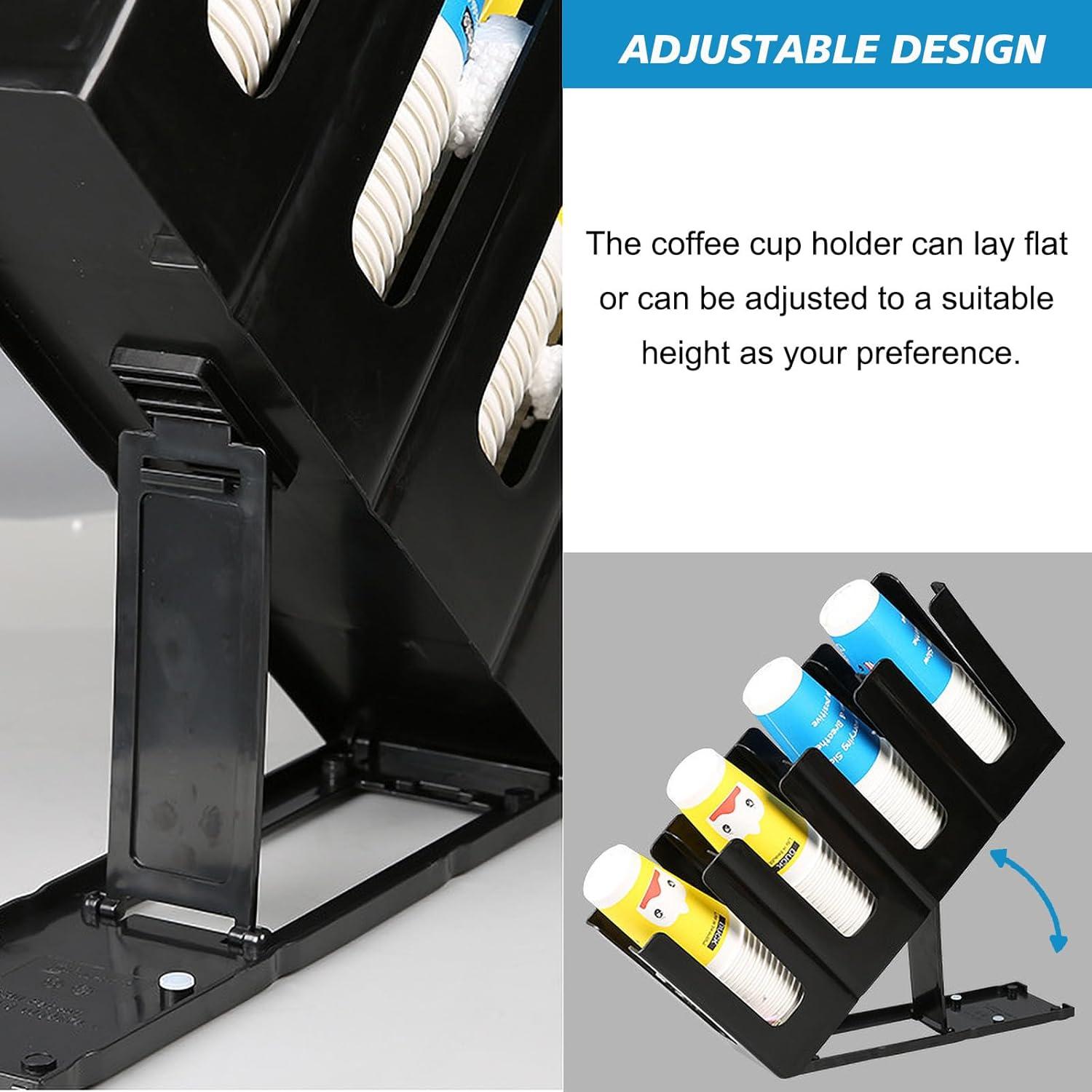 Dispensador de Tazas de Papel Tirifer - 2 Paquetes, Negro