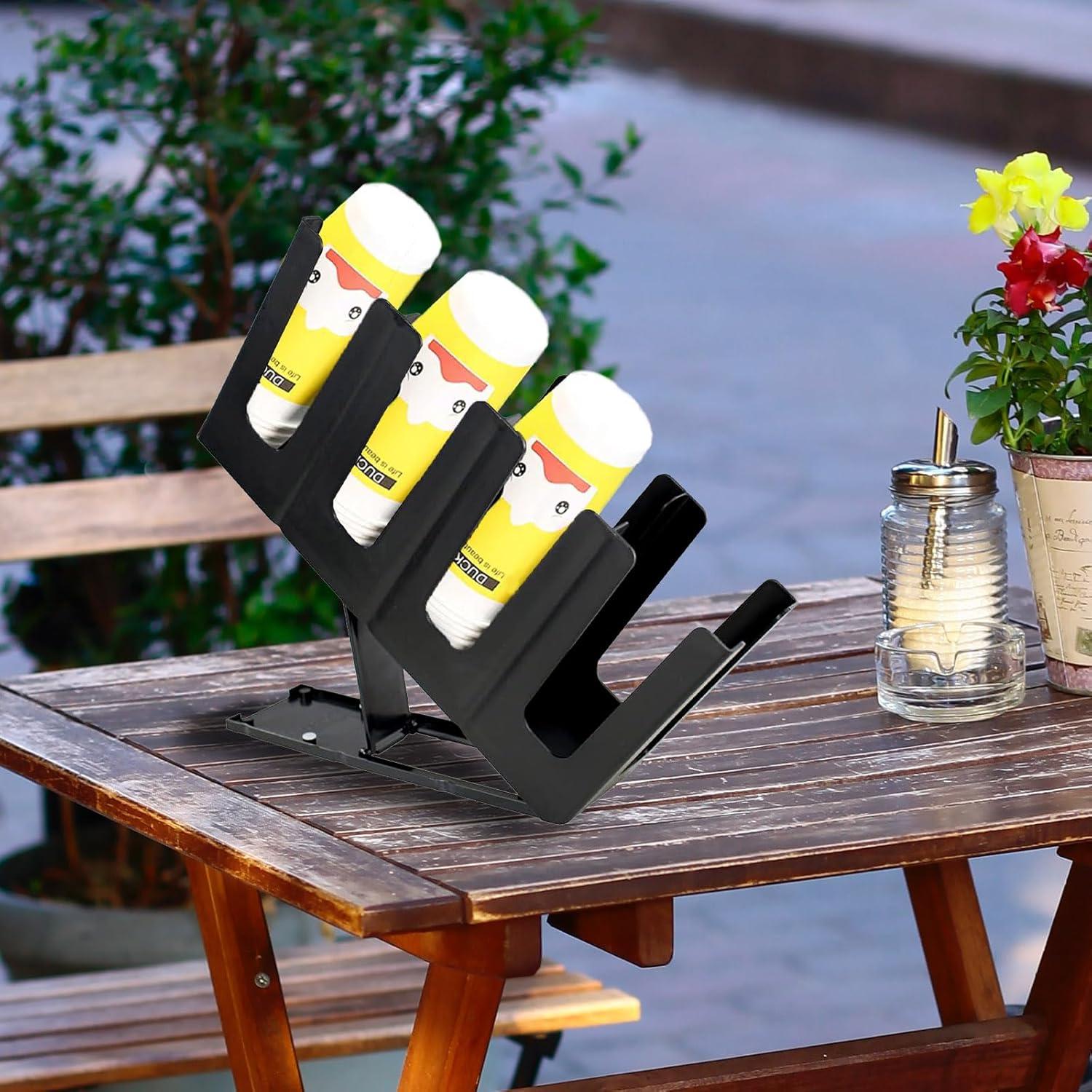 Dispensador de Tazas de Papel Tirifer - 2 Paquetes, Negro