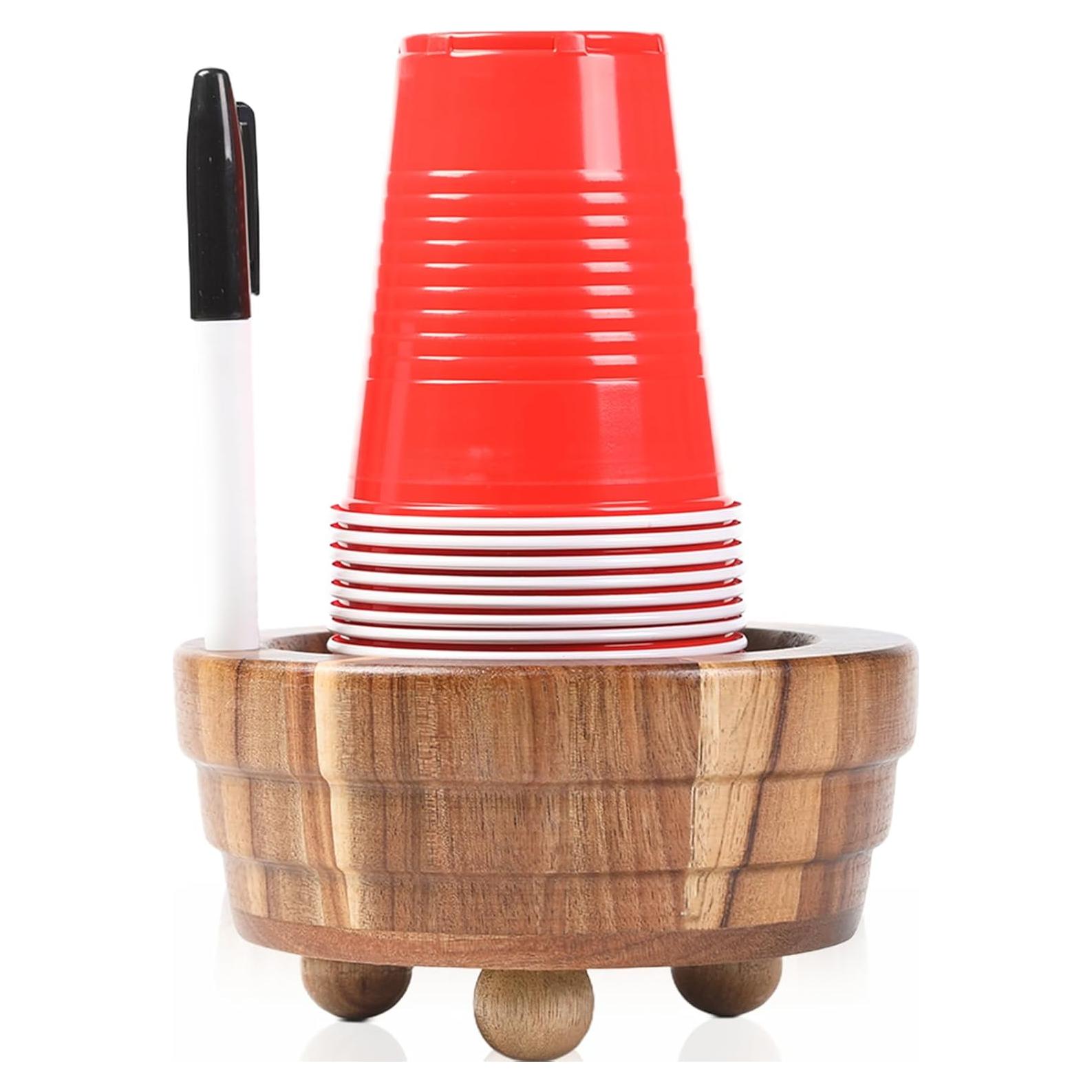 Soporte para Tazas de Madera de Acacia Catory BCH01A 8 cm