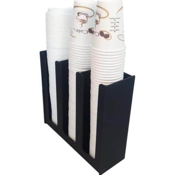 Soporte para Tazas HAITIAN ABS Negro 3 Compartimentos 0.86 kg