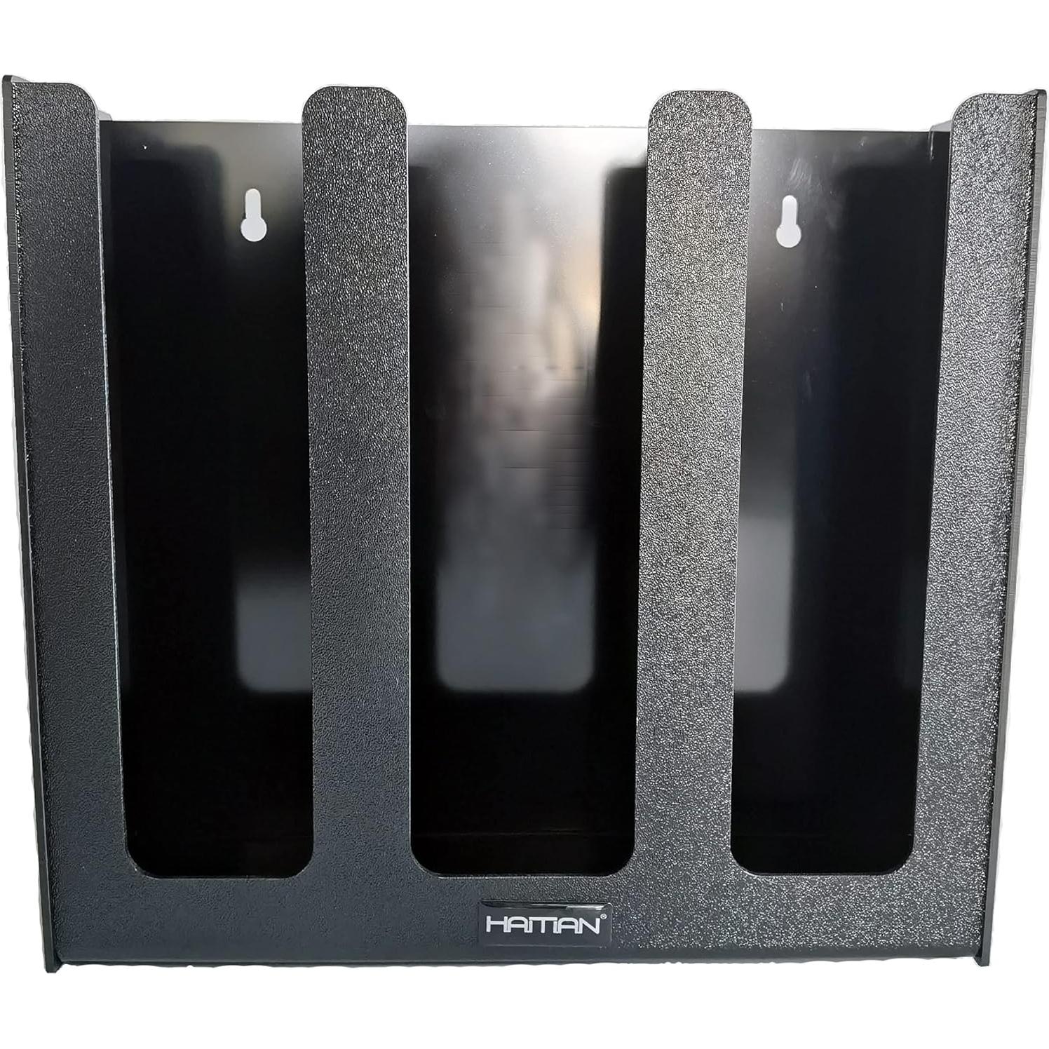 Soporte para Tazas HAITIAN ABS Negro 3 Compartimentos 0.86 kg