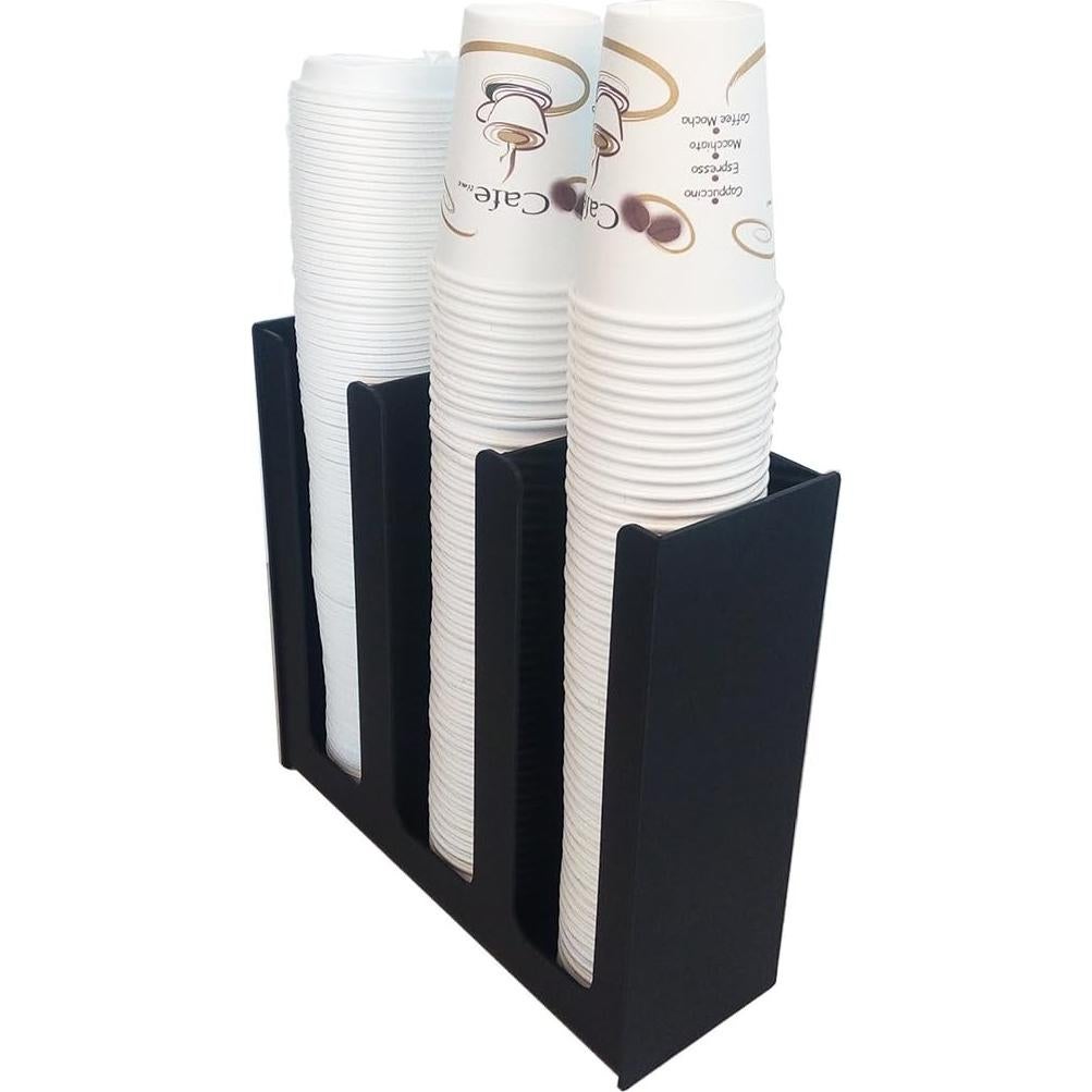 Soporte para Tazas HAITIAN ABS Negro 3 Compartimentos 0.86 kg