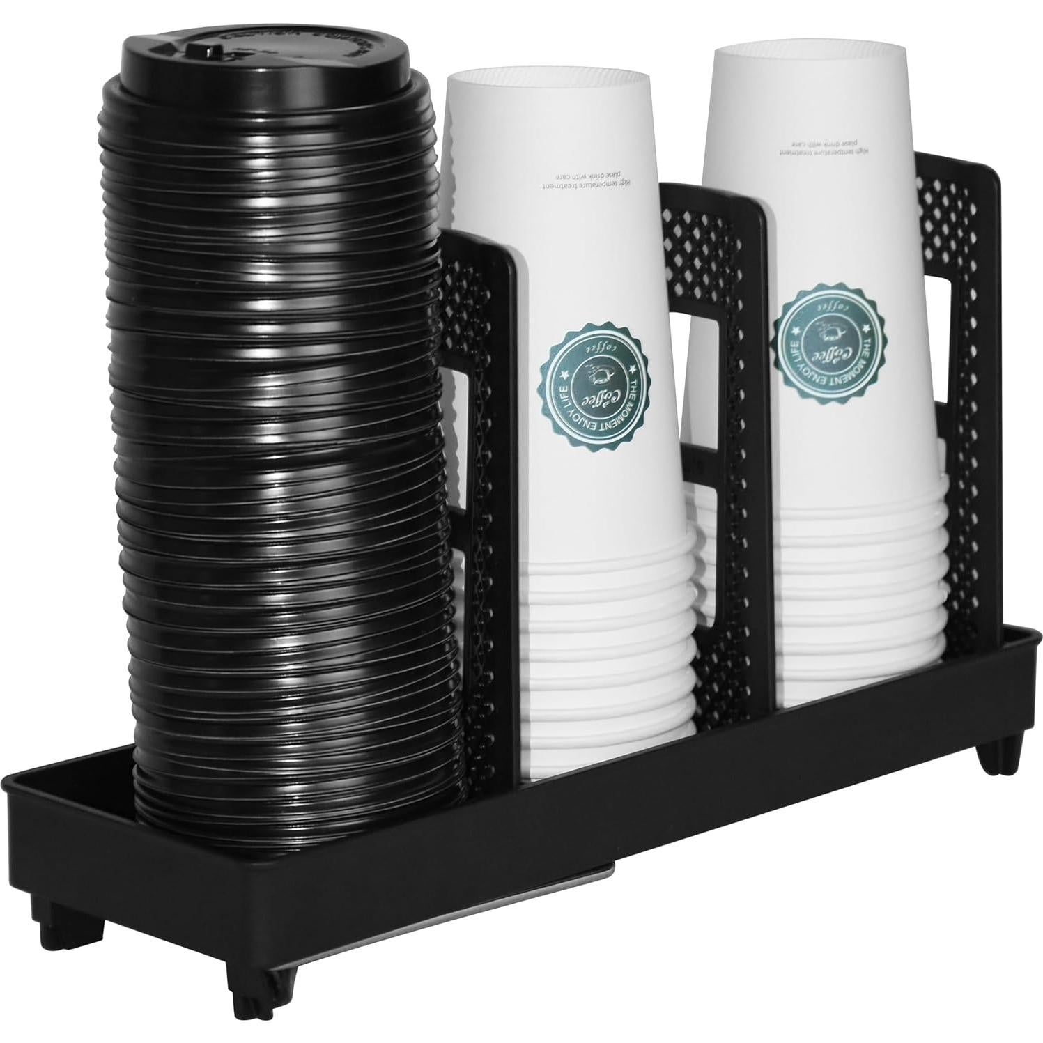 Soporte para Tazas de Café USDICHOME 3 Compartimentos Negro