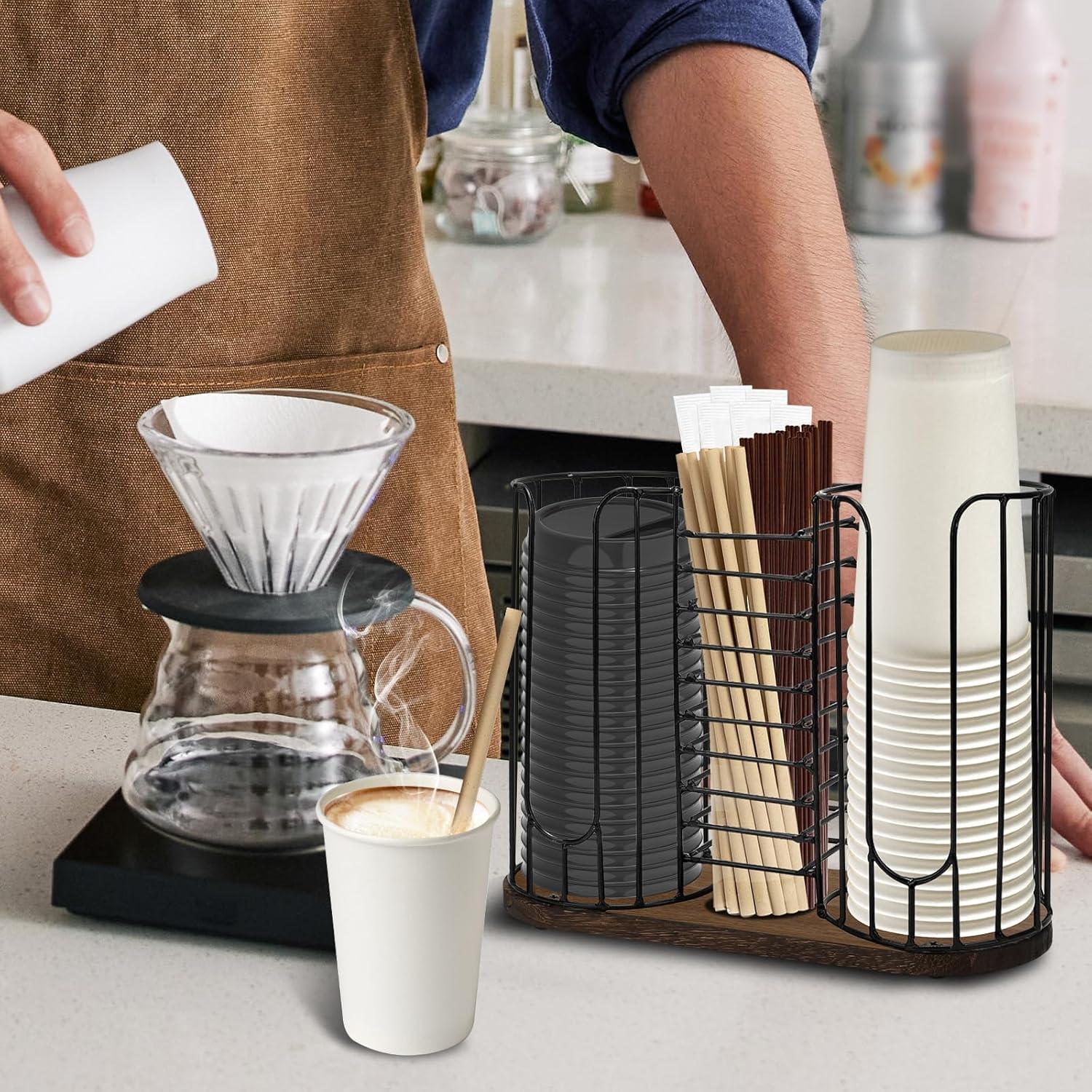 Dispensador de Tazas de Café Tanggiteck 3 Compartimentos 18oz