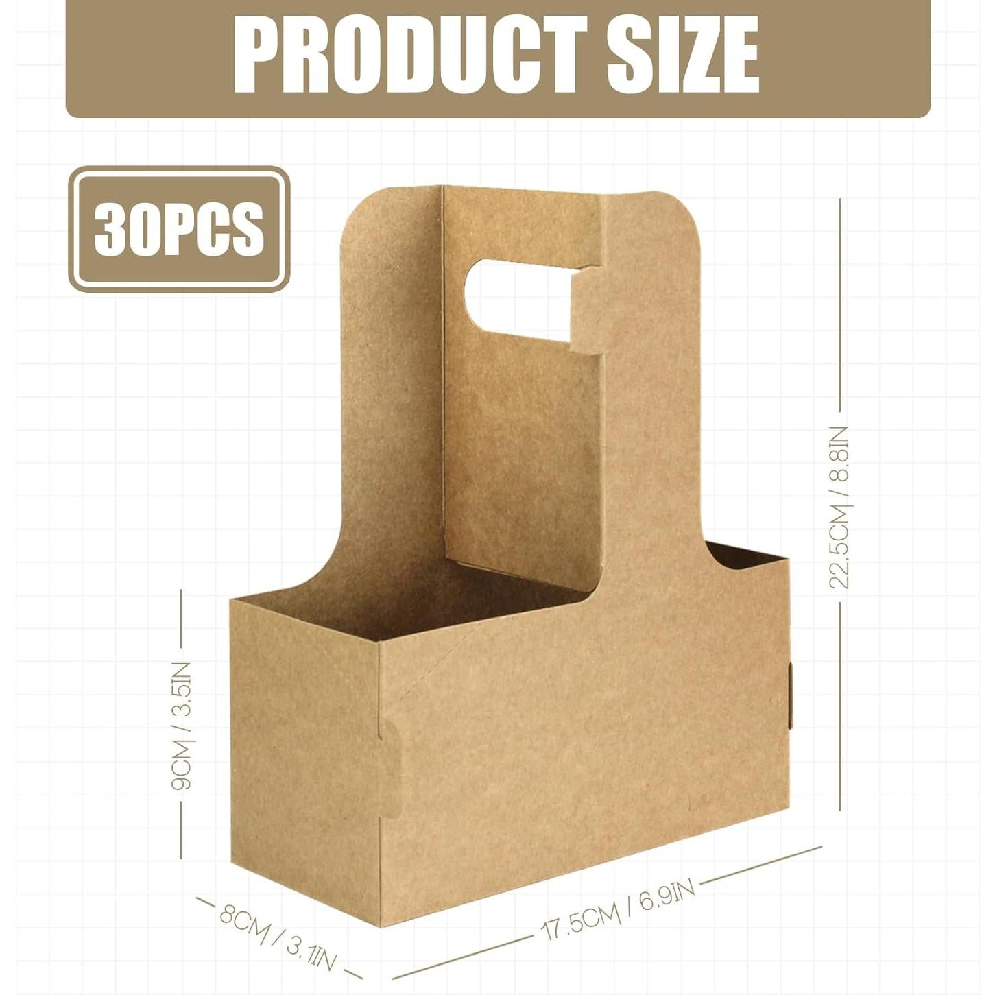 Portavasos desechable 2 tazas Kraft 30 unidades