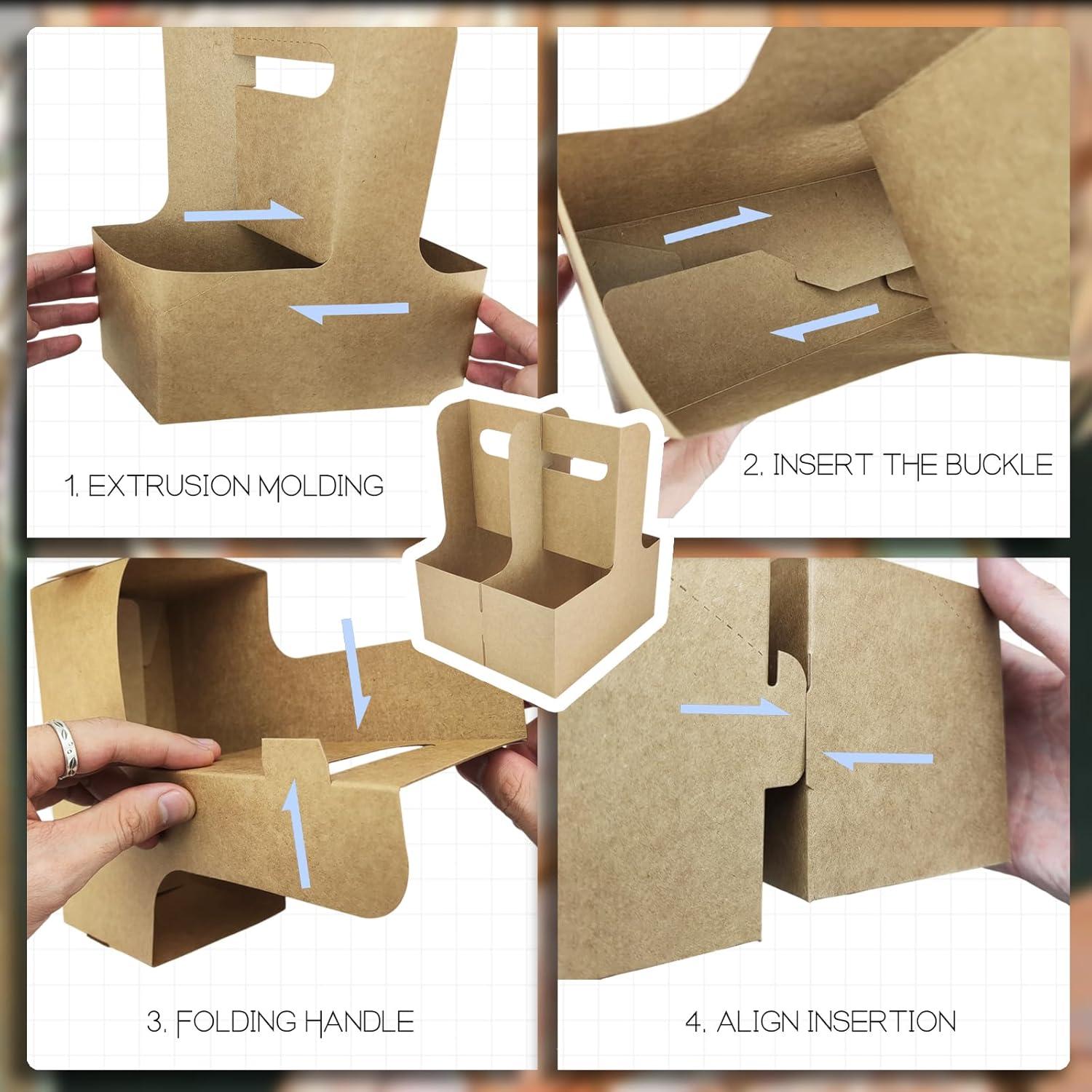 Portavasos desechable 2 tazas Kraft 30 unidades