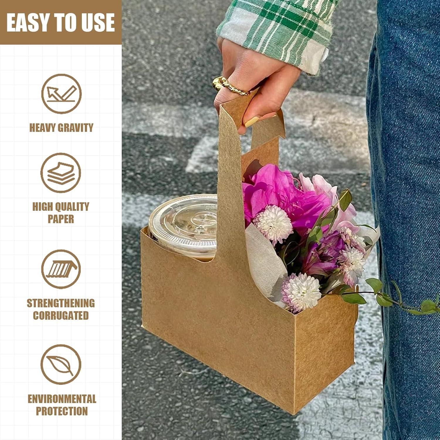 Portavasos desechable 2 tazas Kraft 30 unidades