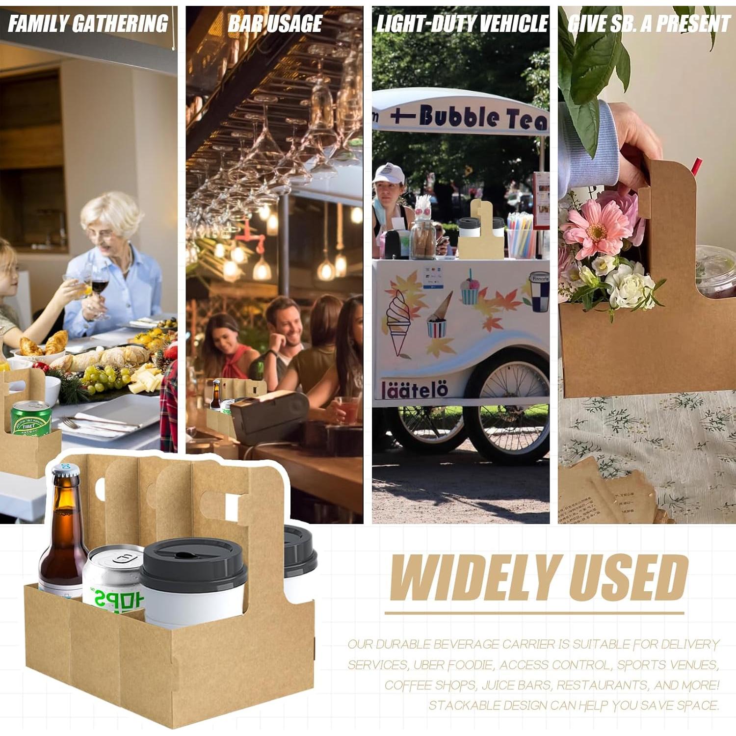 Portavasos desechable 2 tazas Kraft 30 unidades