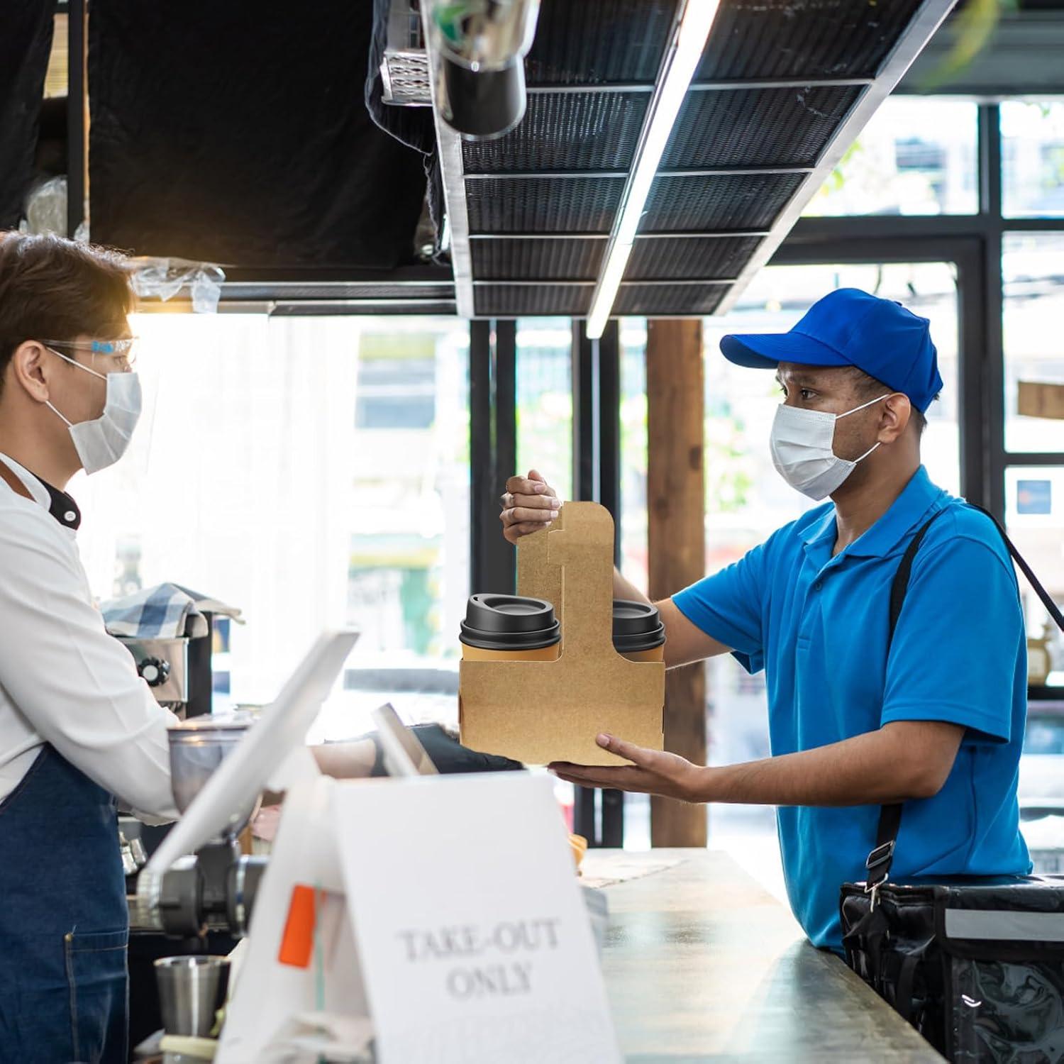 Portavasos desechable 2 tazas Kraft 30 unidades