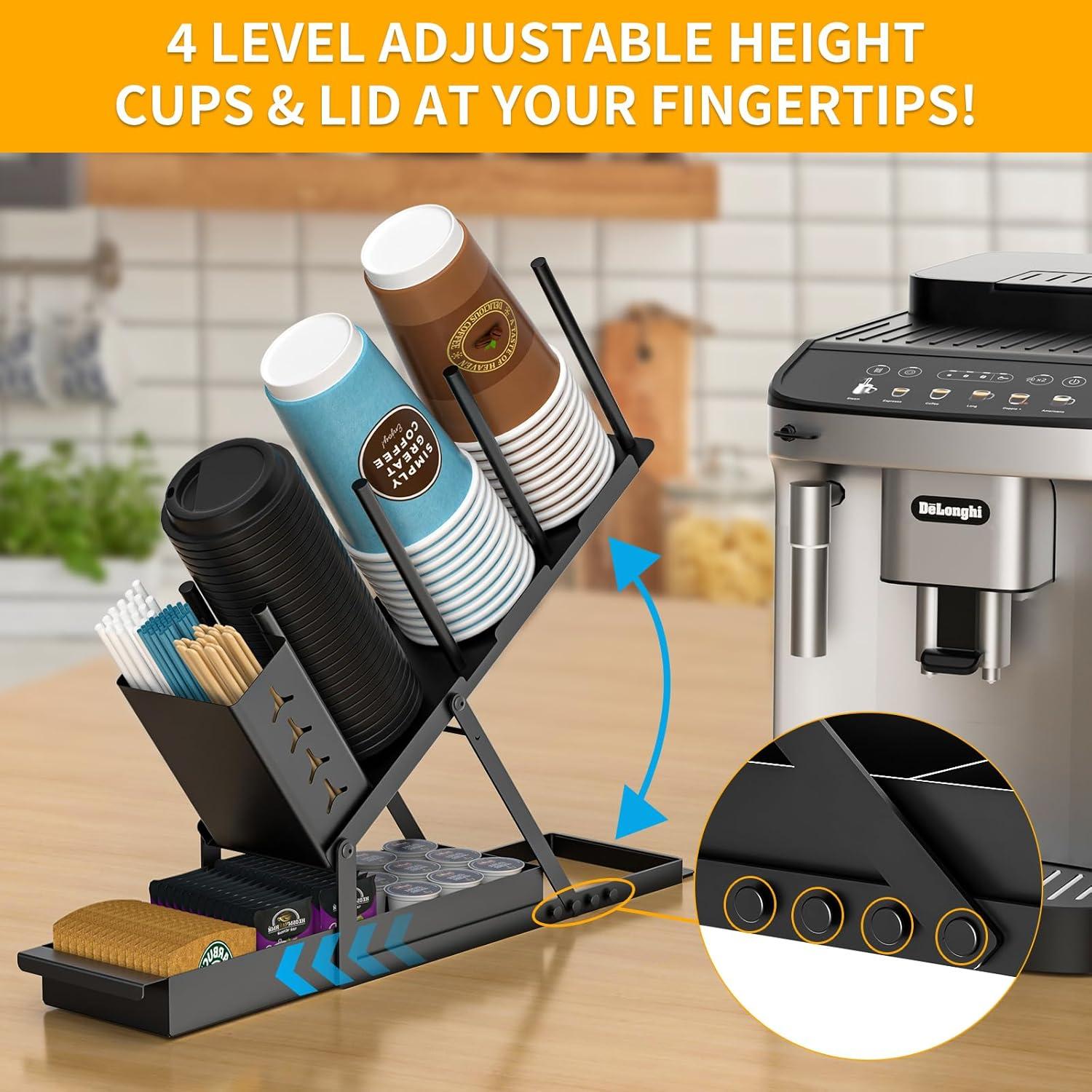 Soporte Organizador para Tazas y Tapas ZDDLOINP 5 Compartimentos