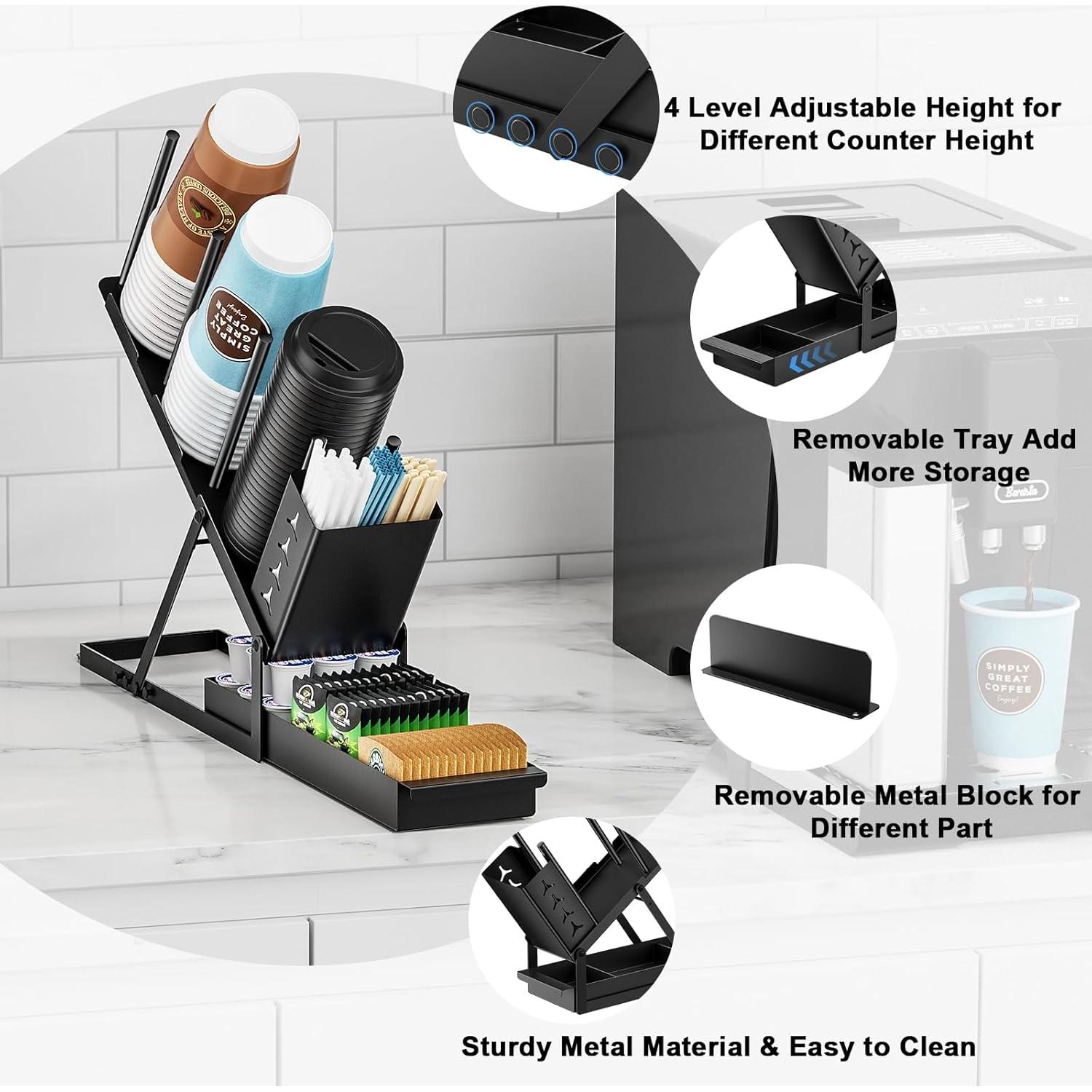 Soporte Organizador para Tazas y Tapas ZDDLOINP 5 Compartimentos