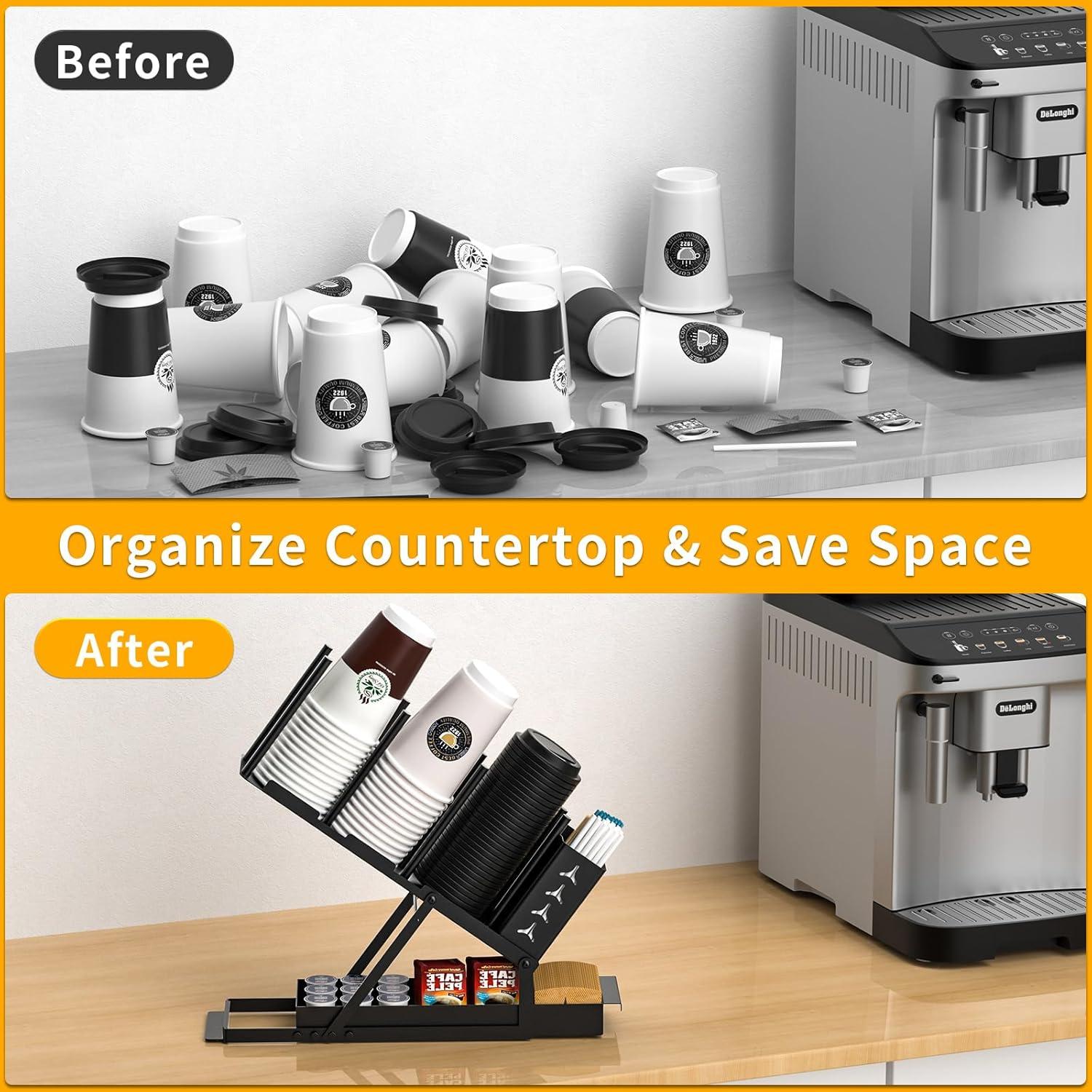 Soporte Organizador para Tazas y Tapas ZDDLOINP 5 Compartimentos