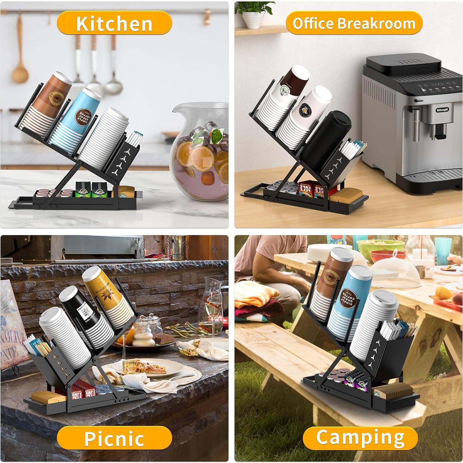 Soporte Organizador para Tazas y Tapas ZDDLOINP 5 Compartimentos