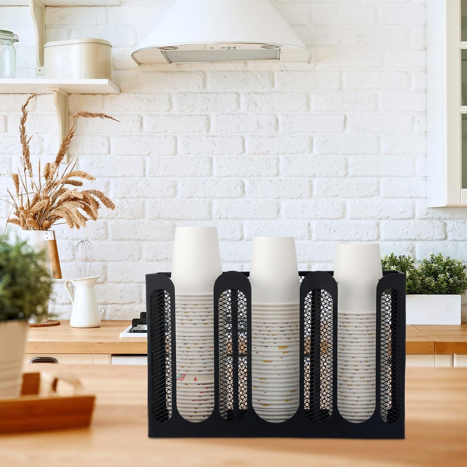 Soporte de Tazas Metálico Maxcheck 3 Compartimentos 31.2 cm