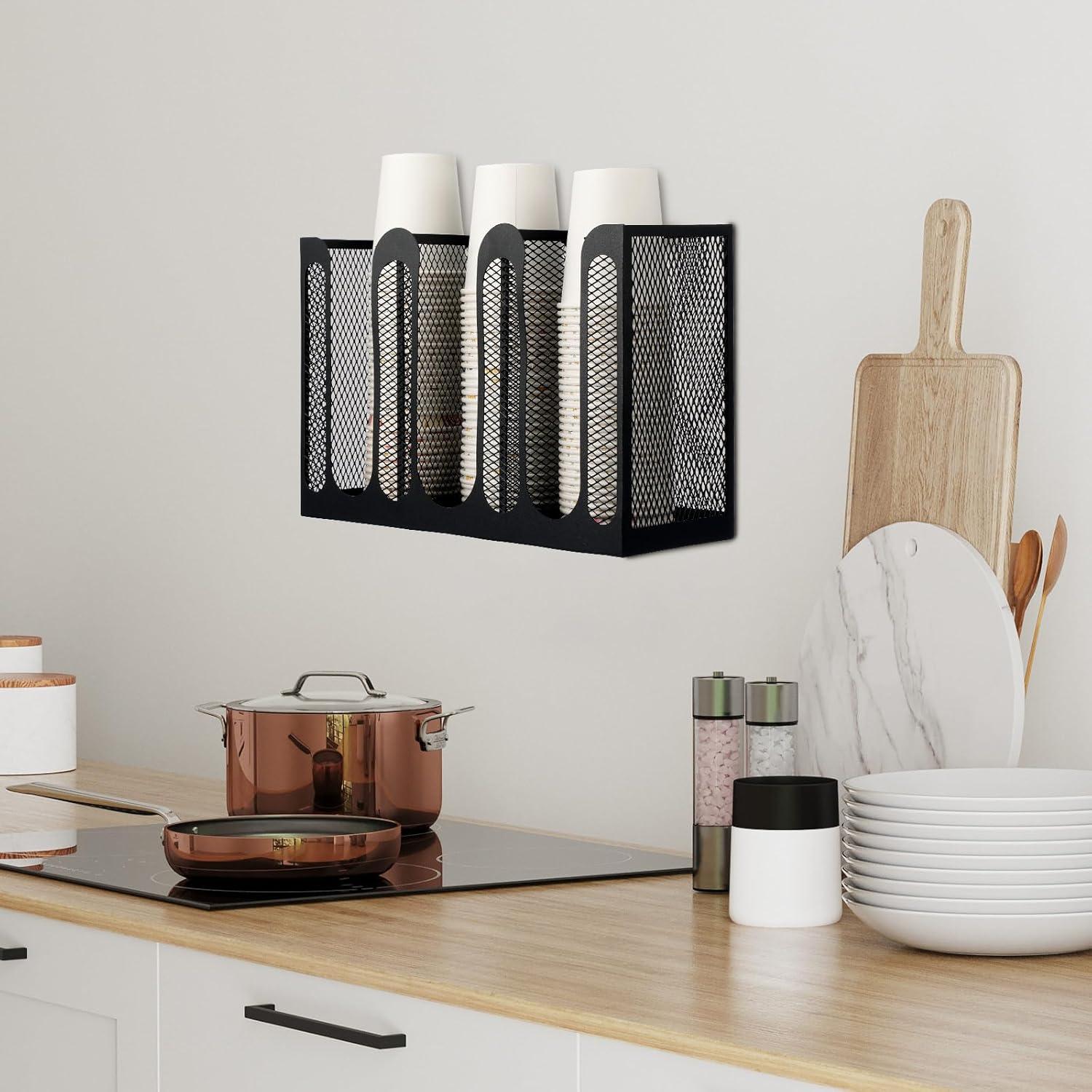 Soporte de Tazas Metálico Maxcheck 3 Compartimentos 31.2 cm