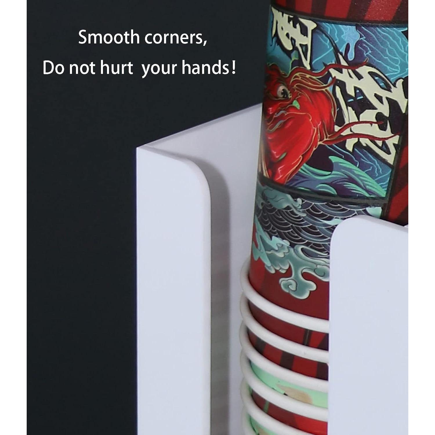 Dispensador de Tazas de Papel Tirifer 3 Compartimentos Blanco