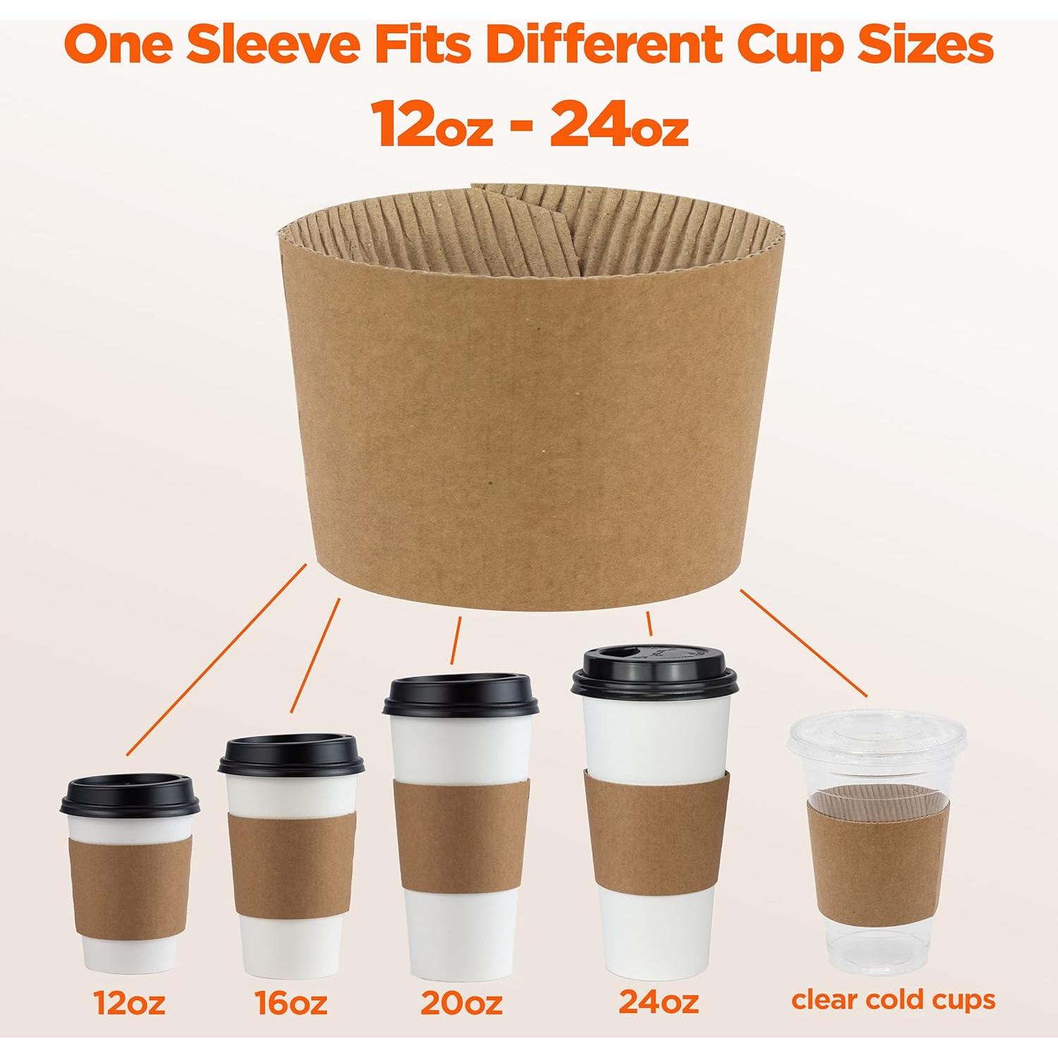 Mangas de Taza Desechables FMP Brands 100 Unidades 12-24 oz