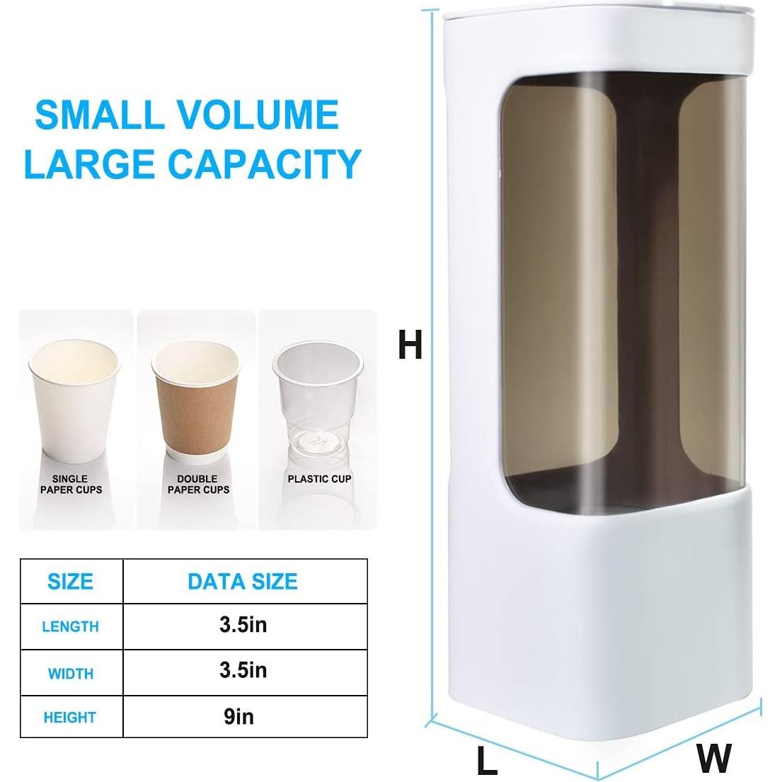 Dispensador de Tazas LBTING Blanco para Tazas de 90-150ml