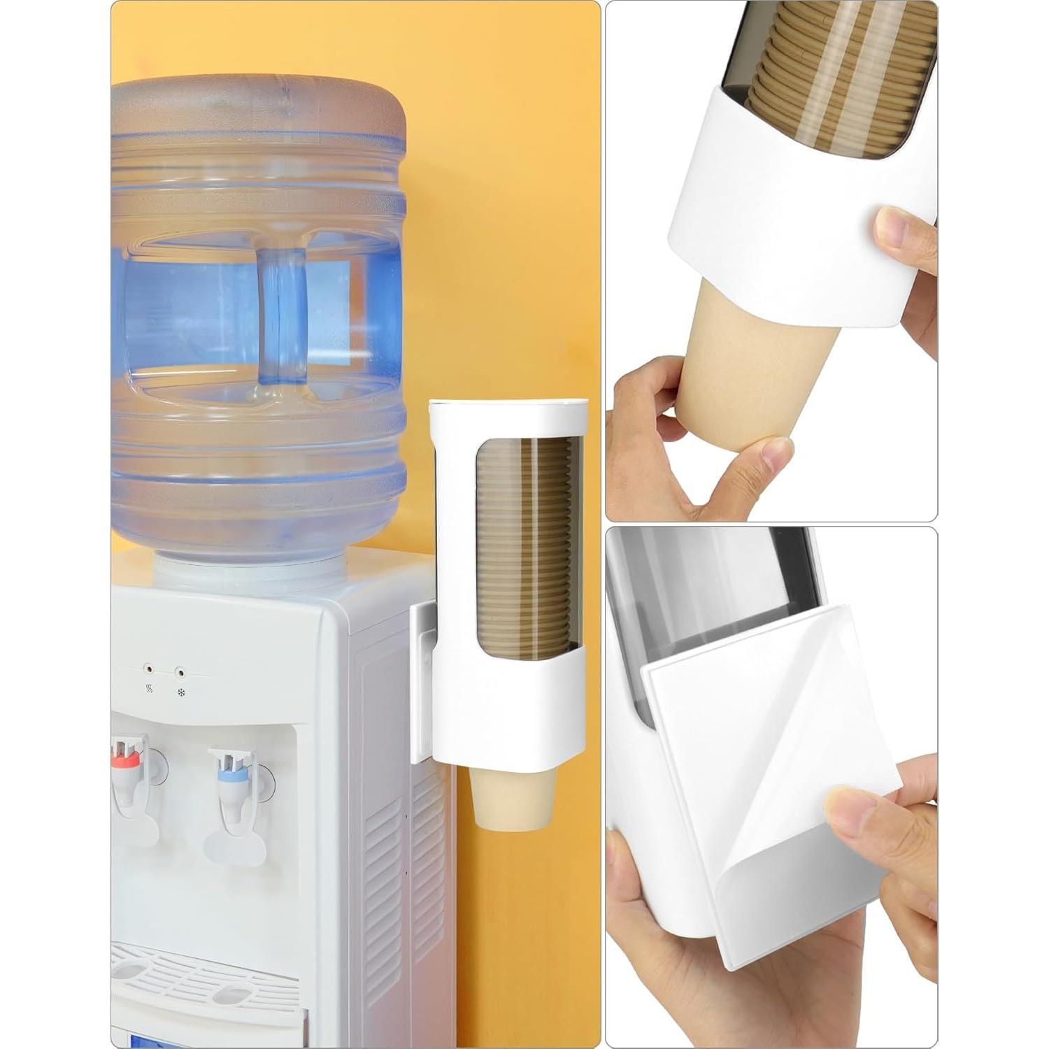 Dispensador de Tazas de Pared QWORK, 2 Soportes Higiénicos