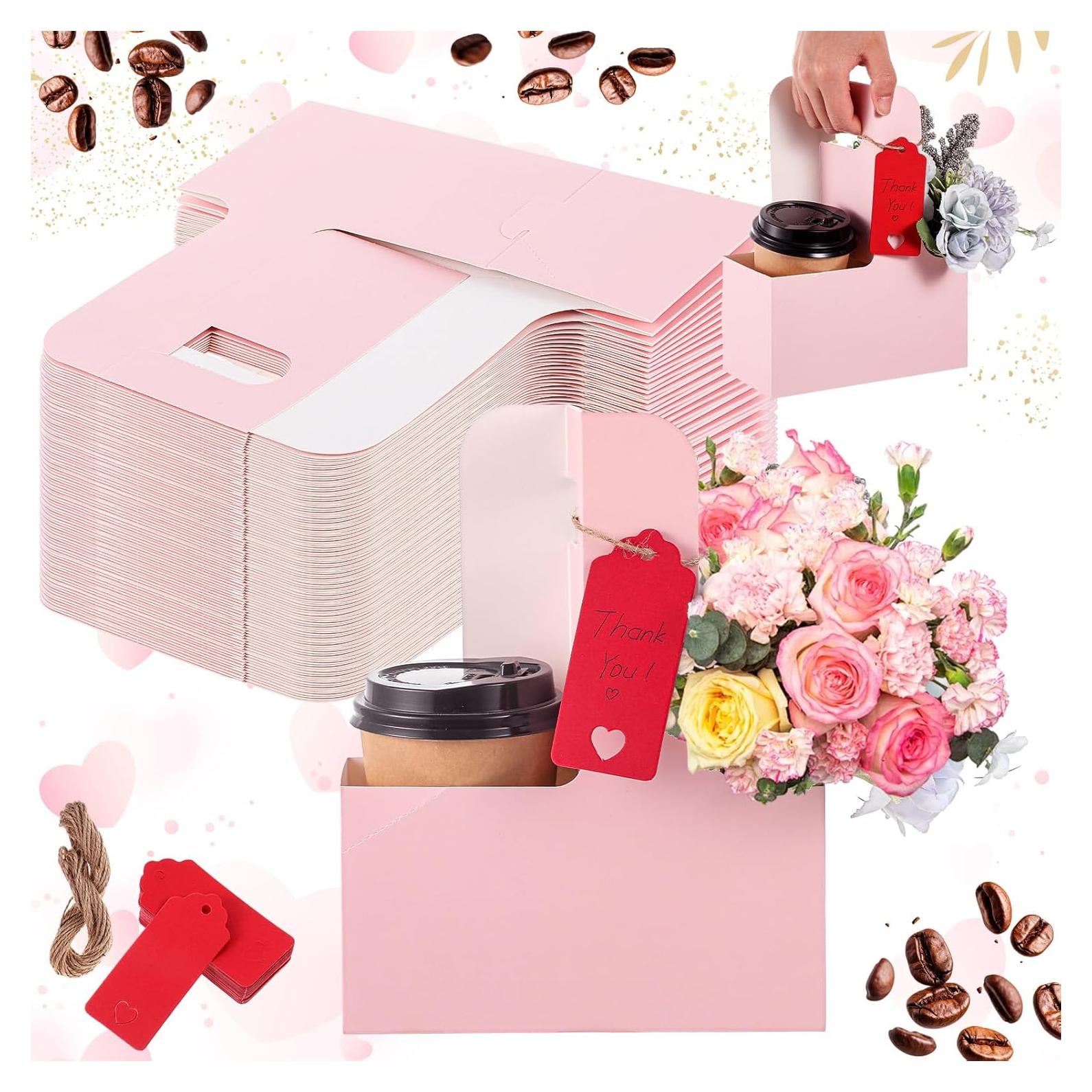 30 Soportes para Tazas Rosa MotiMind con Asa de Papel