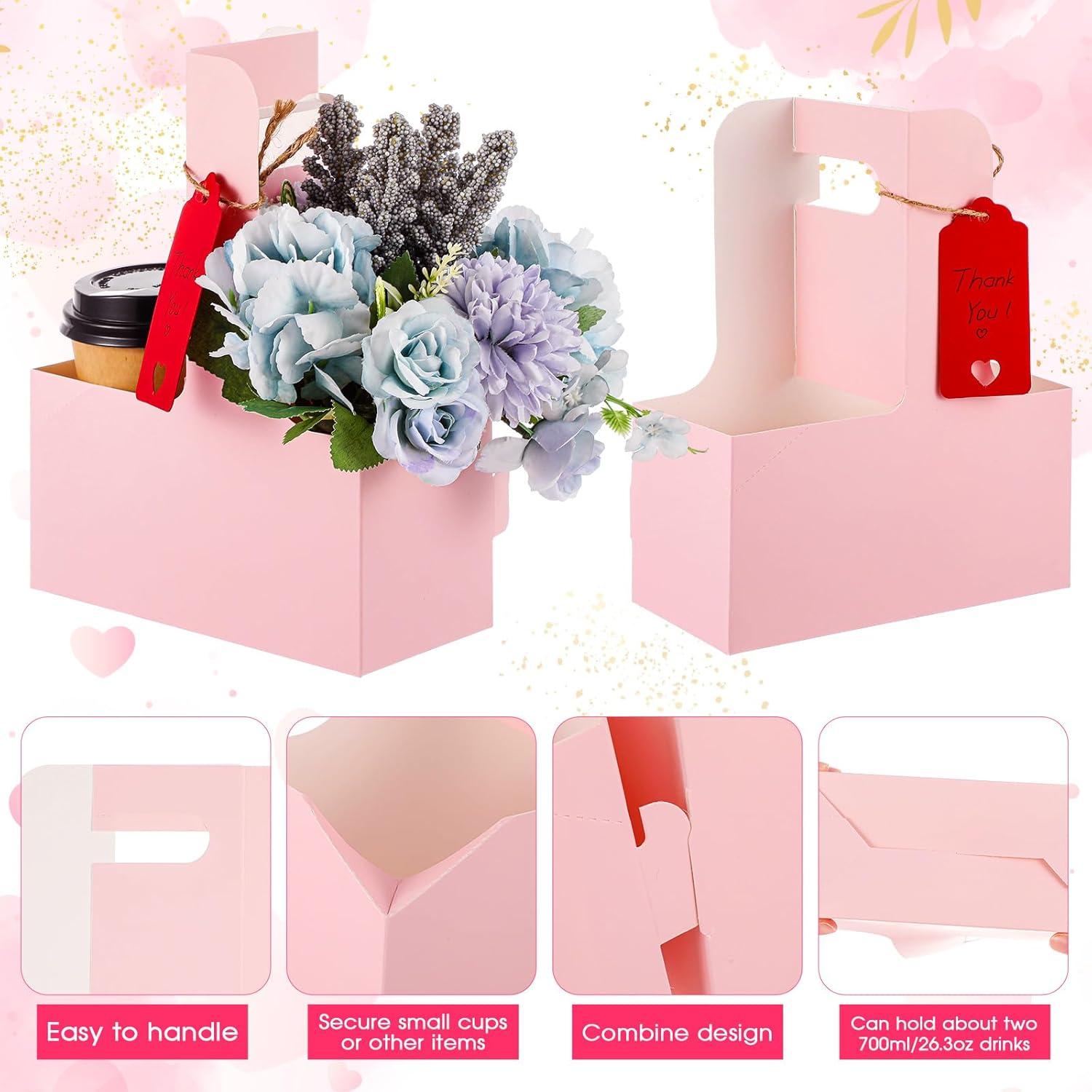 30 Soportes para Tazas Rosa MotiMind con Asa de Papel