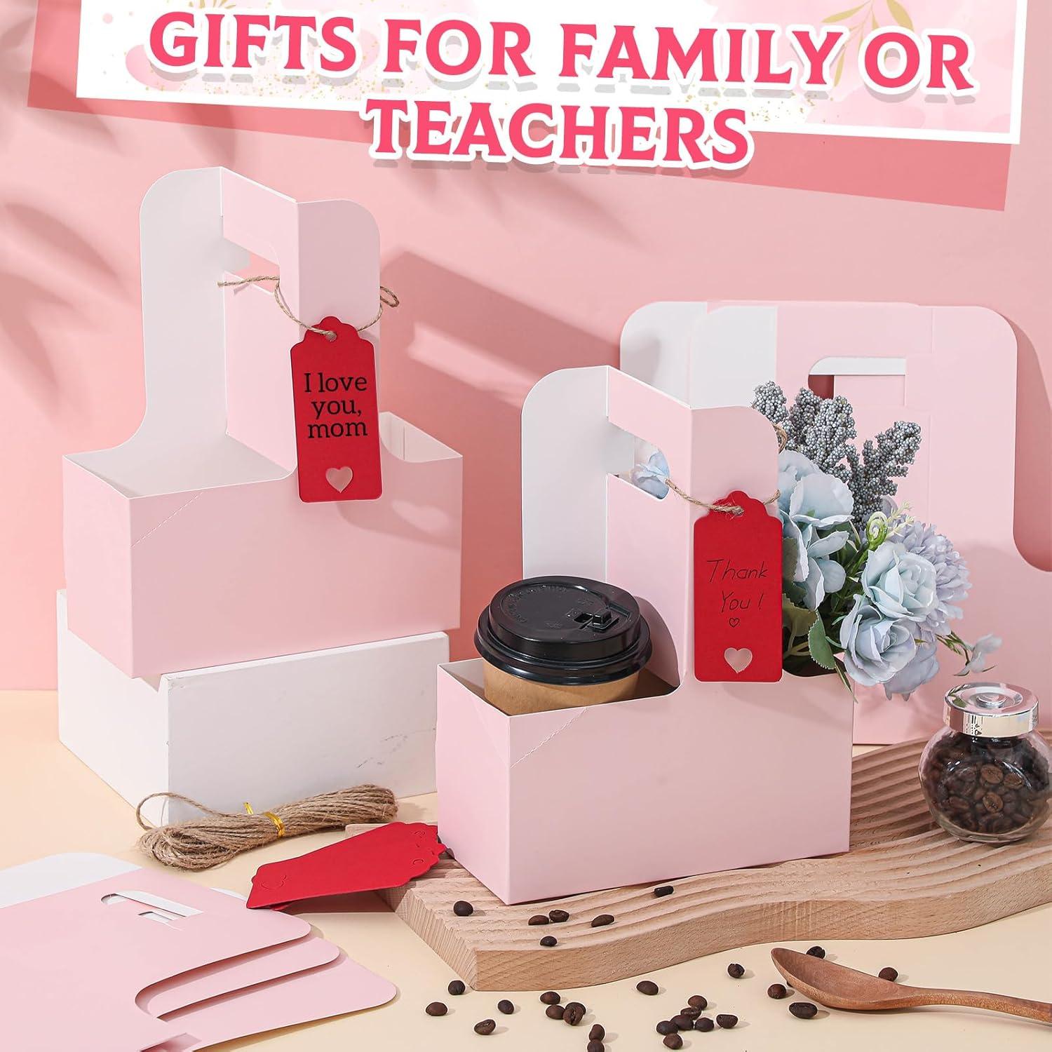 30 Soportes para Tazas Rosa MotiMind con Asa de Papel